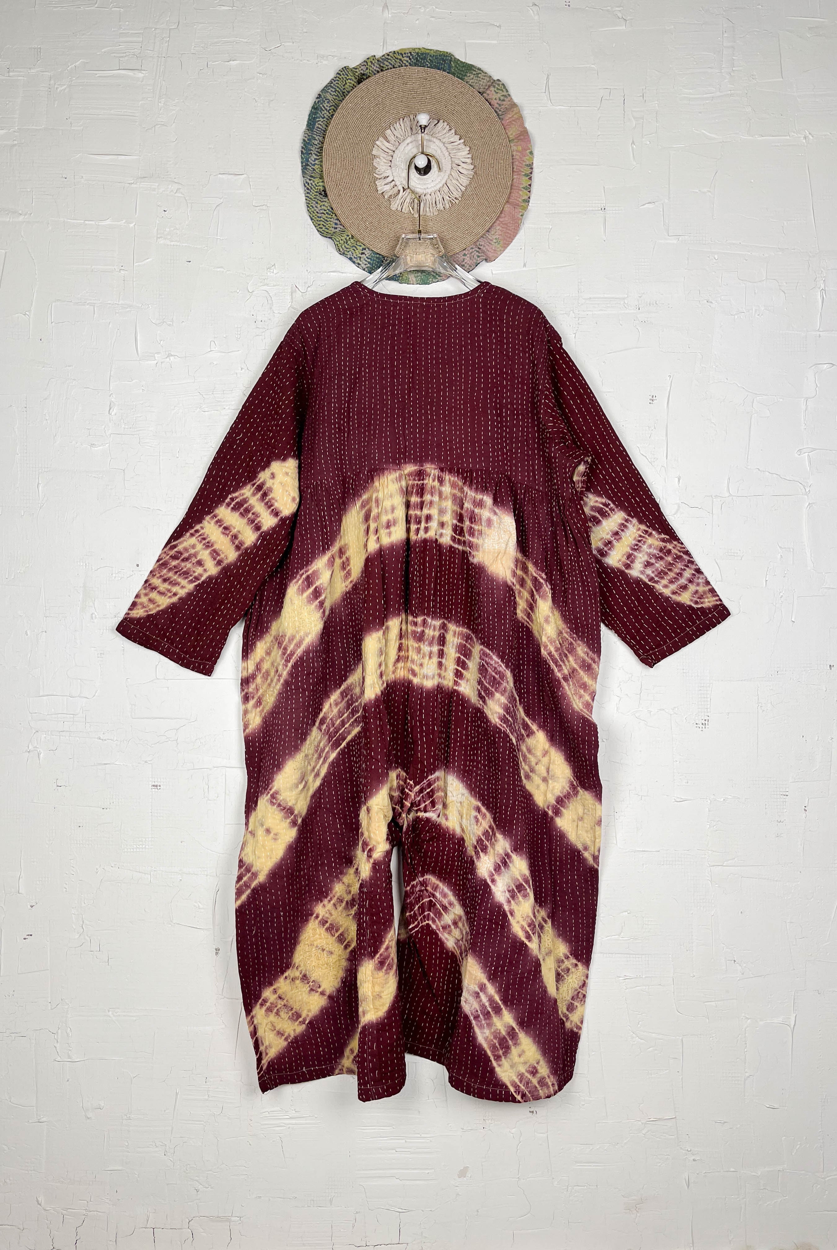 Maroon tie-dye jumpsuit - Love Protect Sustain