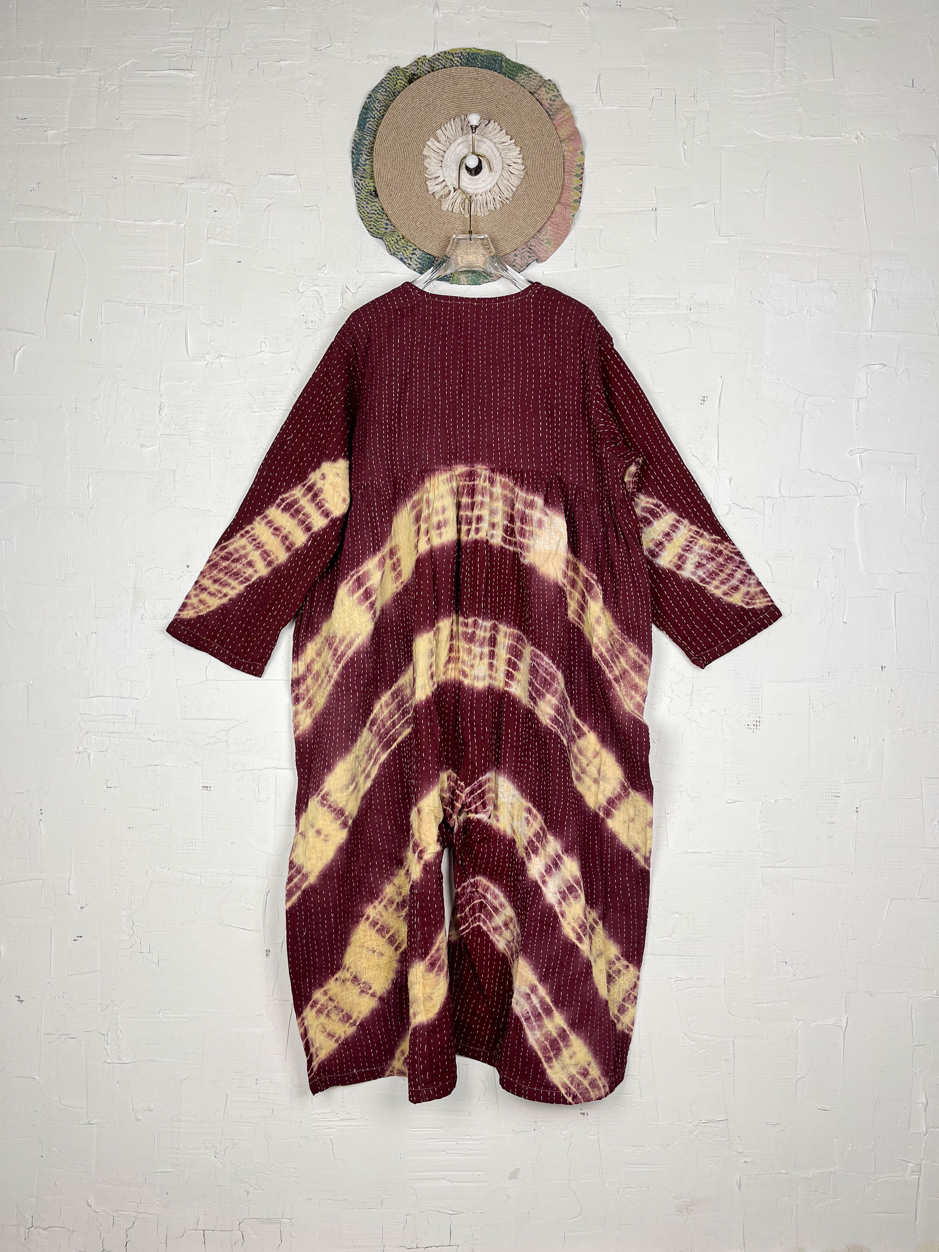 Maroon tie-dye jumpsuit - Love Protect Sustain