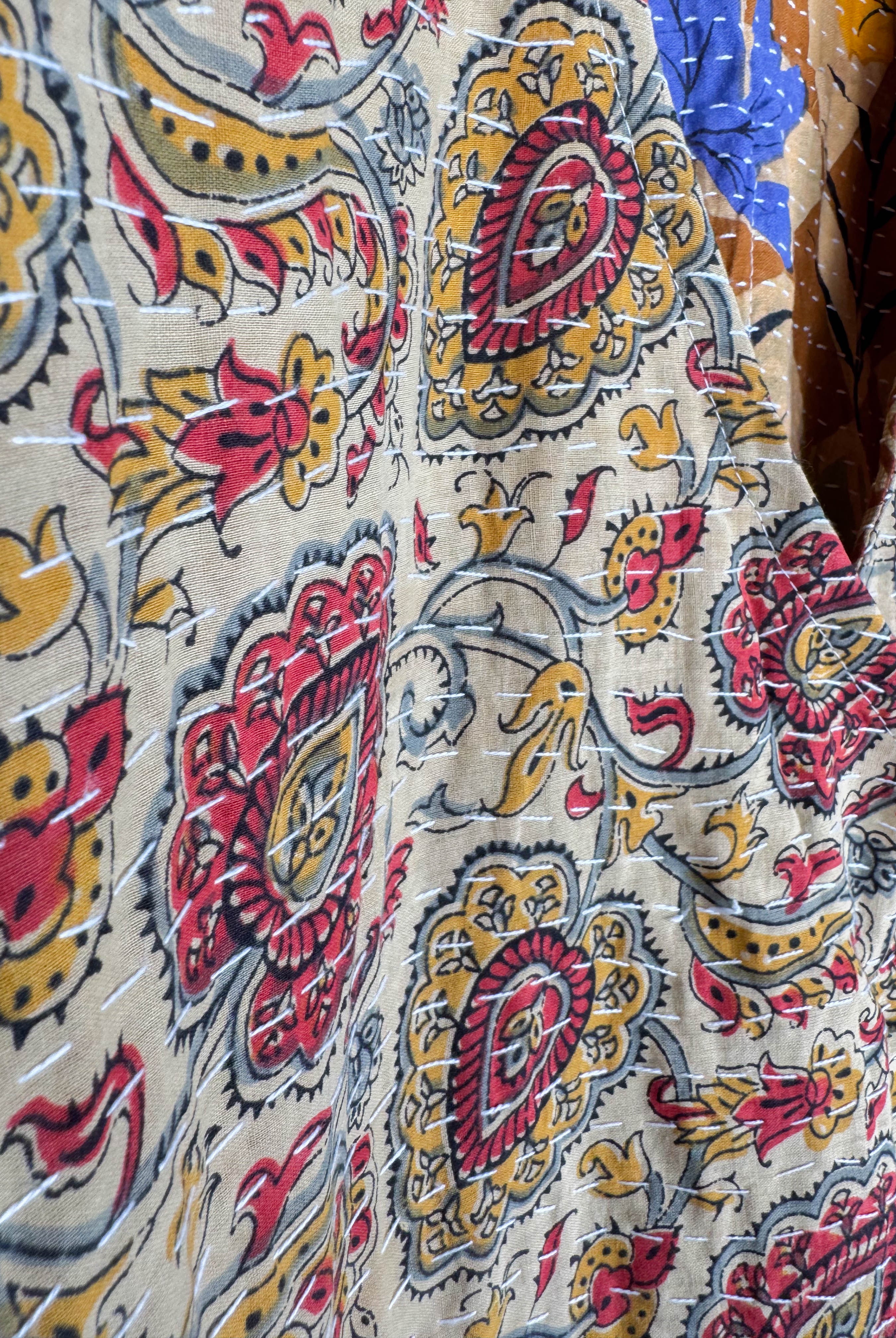 Mid-length Kantha dress- Love Protect Sustain