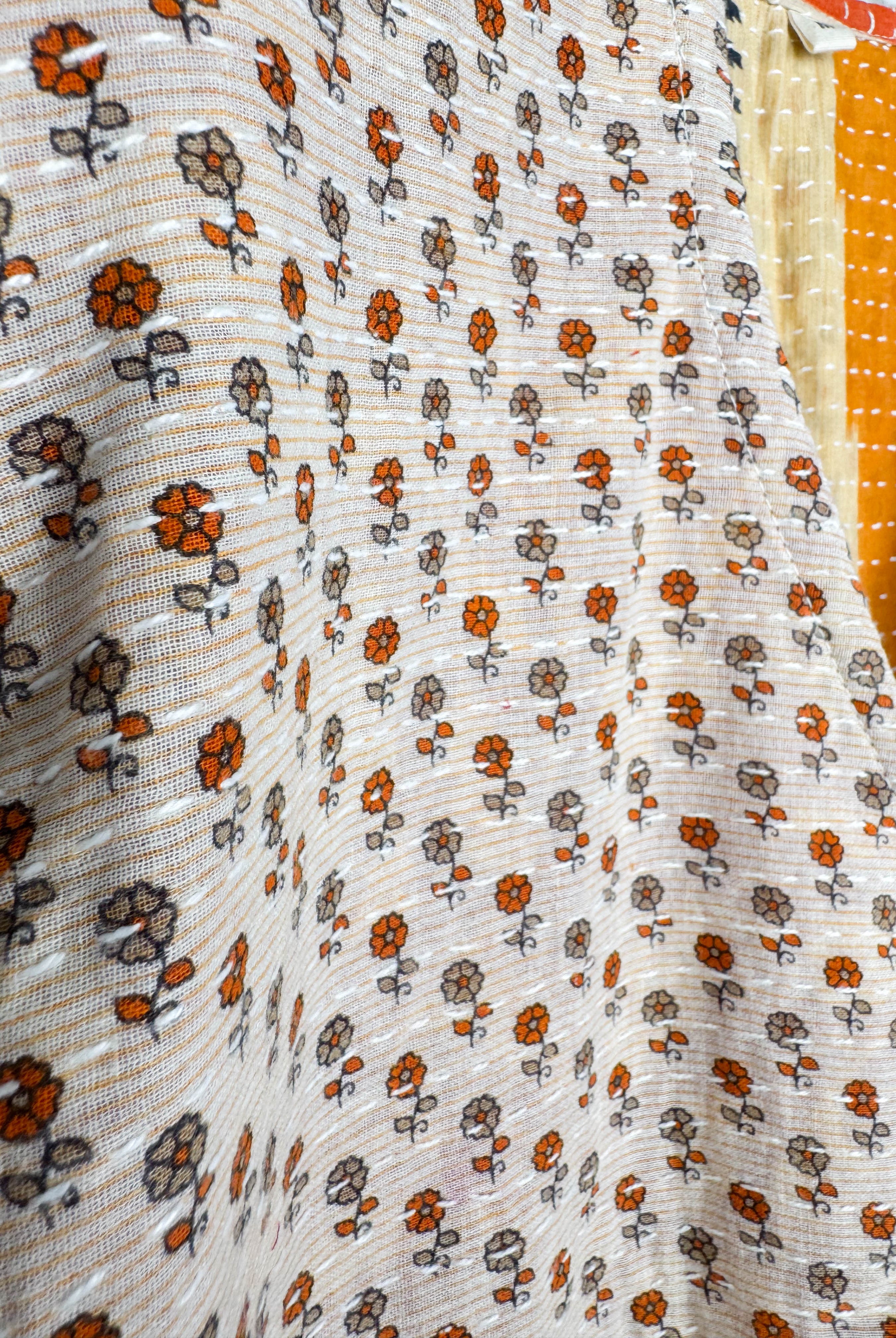 Mid-length Kantha dress - Love Protect Sustain