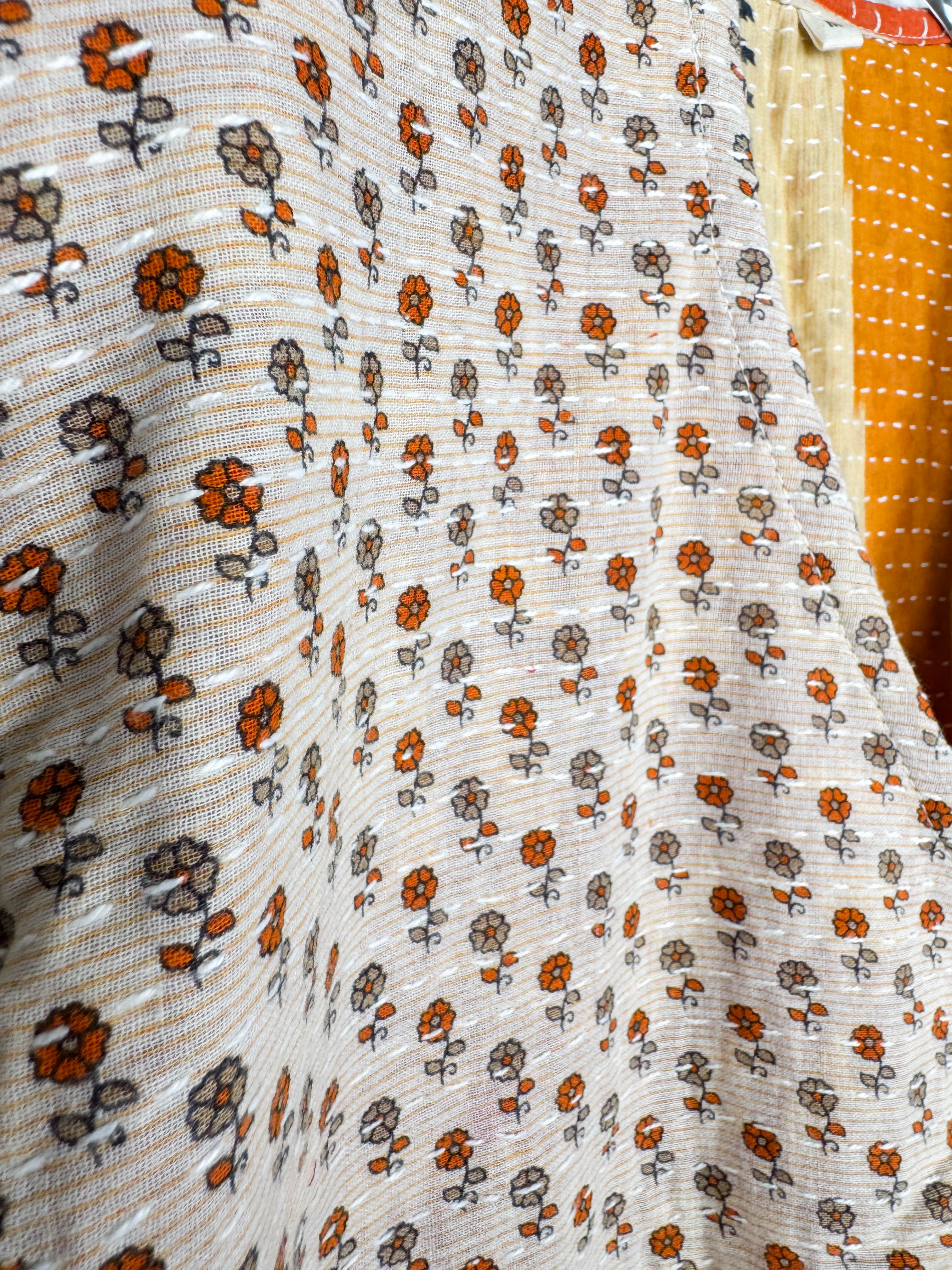 Mid-length Kantha dress - Love Protect Sustain