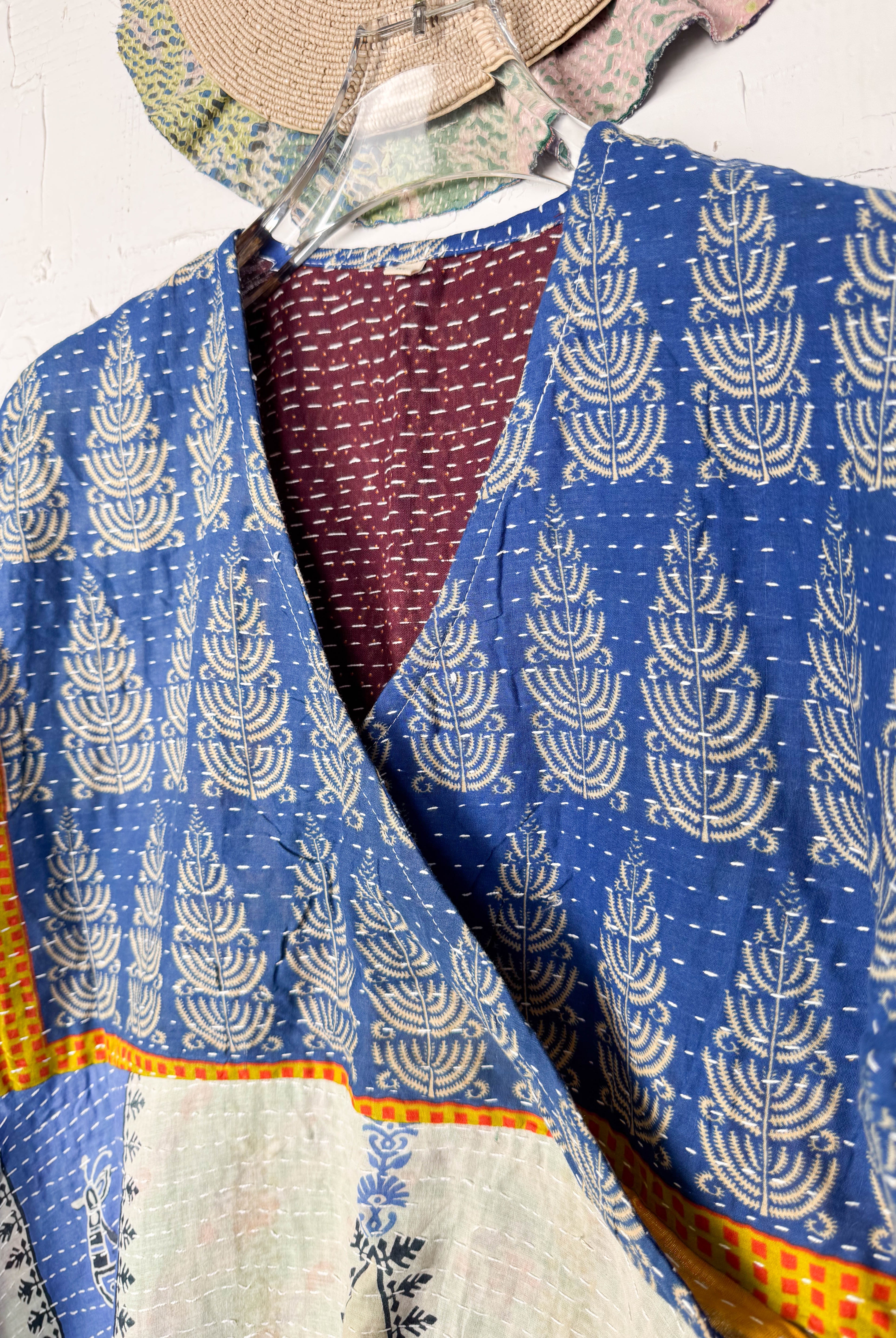 Mid-length Kantha dress - Love Protect Sustain