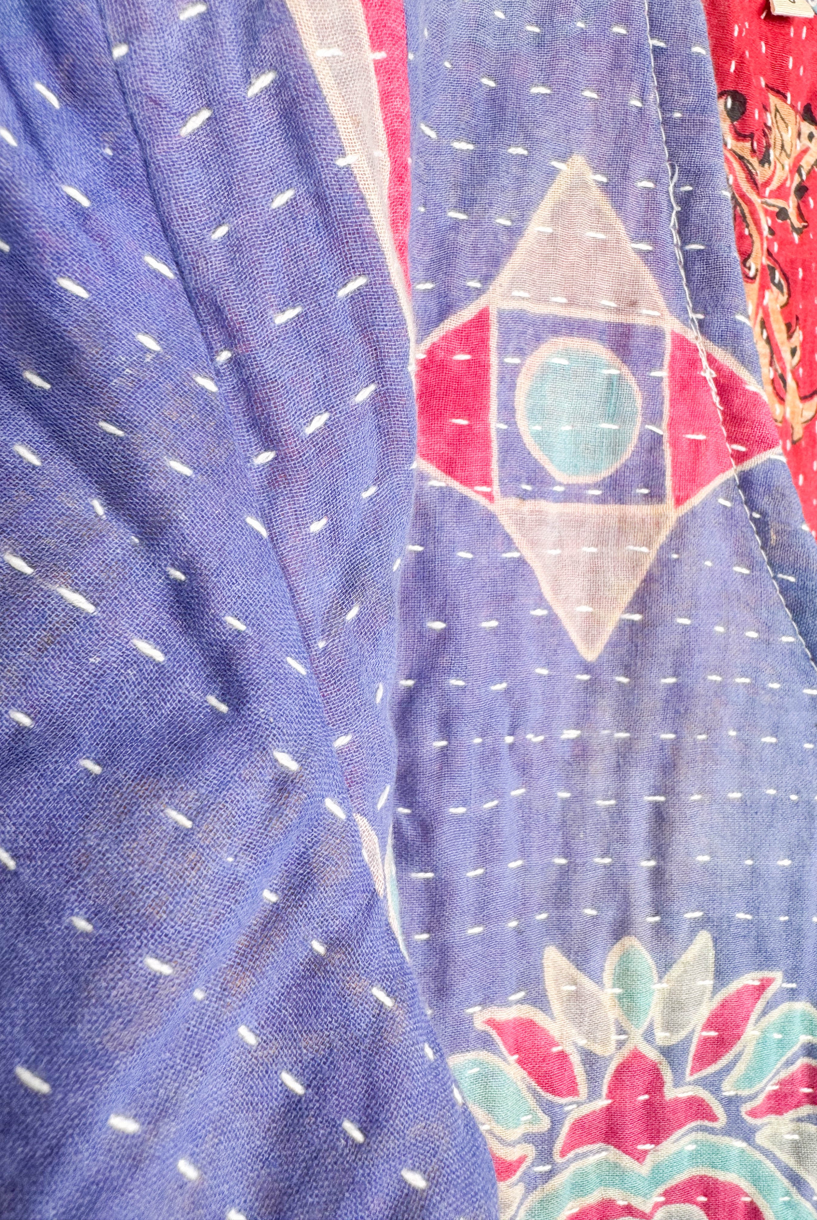 Mid-length Kantha dress - Love Protect Sustain