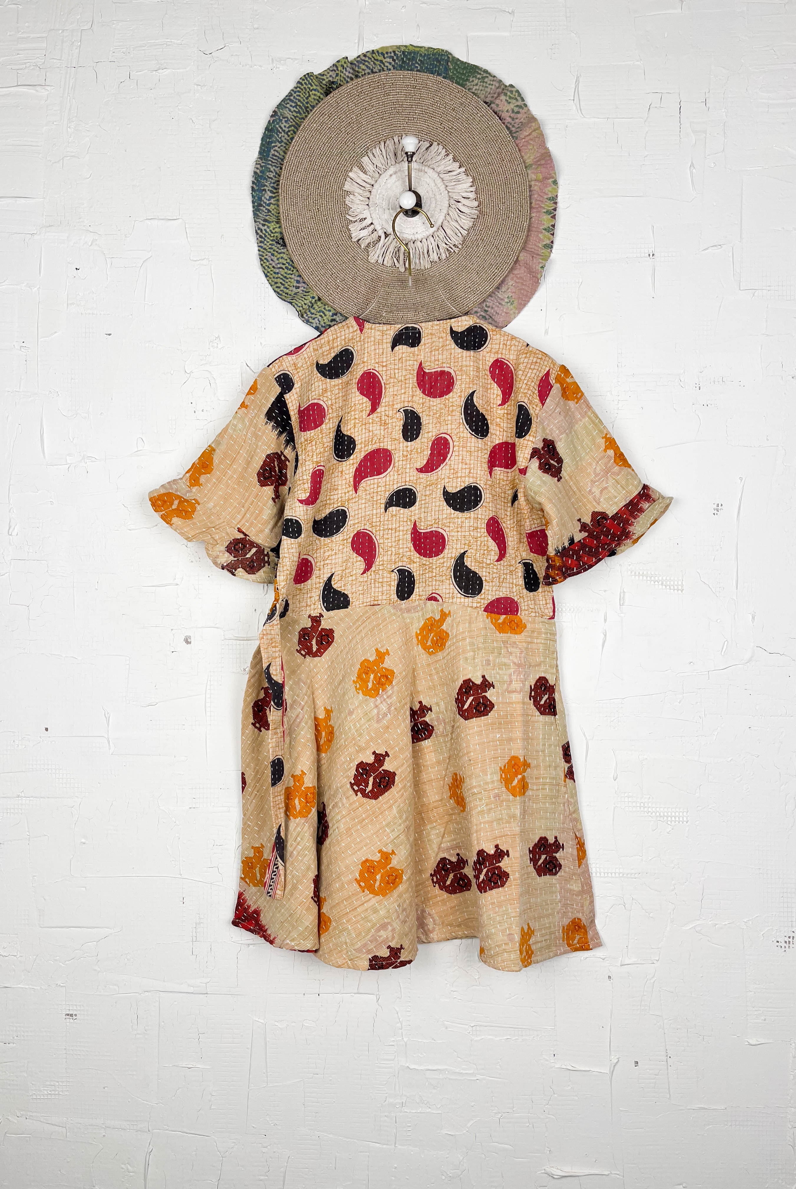 Mid-length Kantha dress - Love Protect Sustain