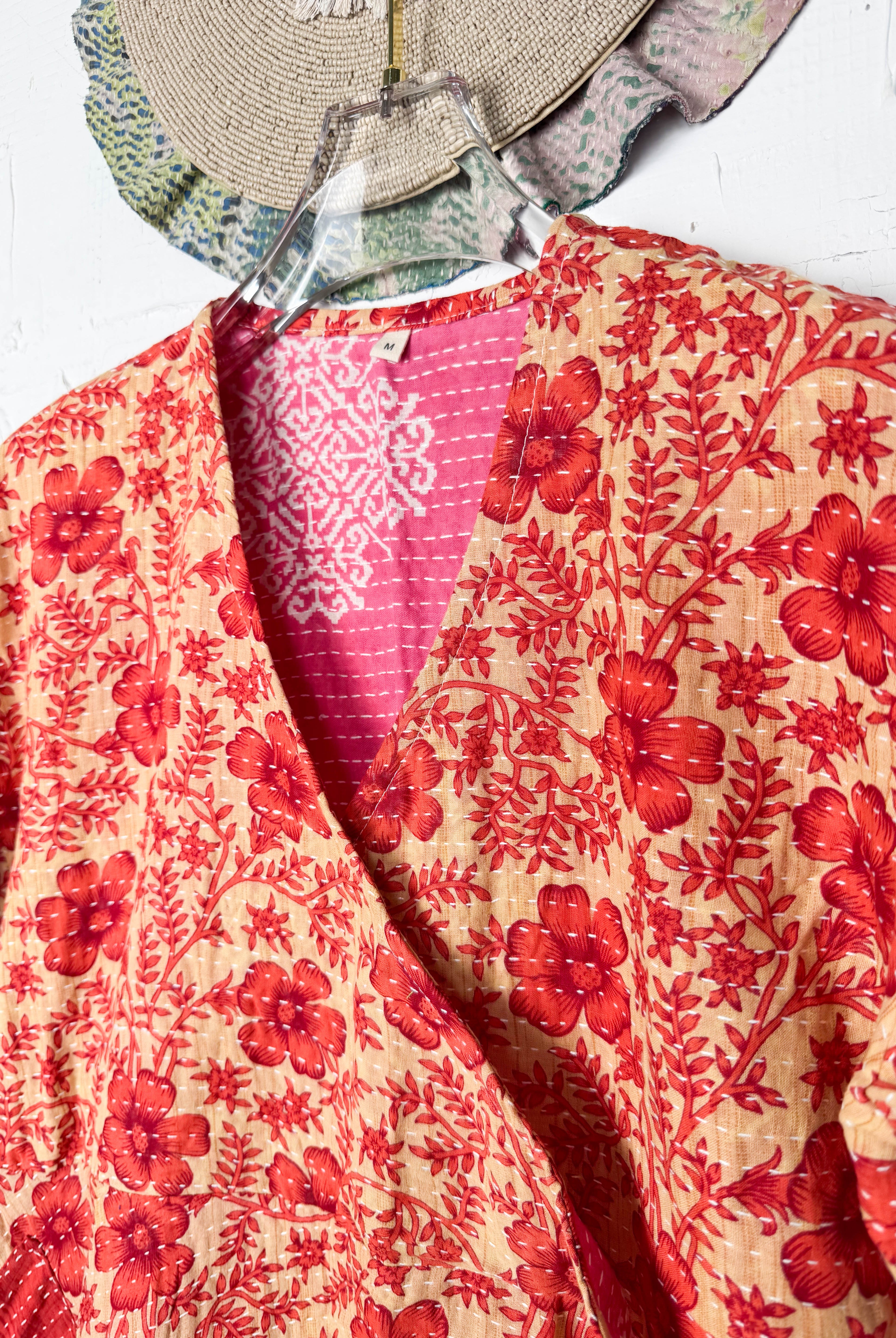 Mid-length Kantha dress - Love Protect Sustain