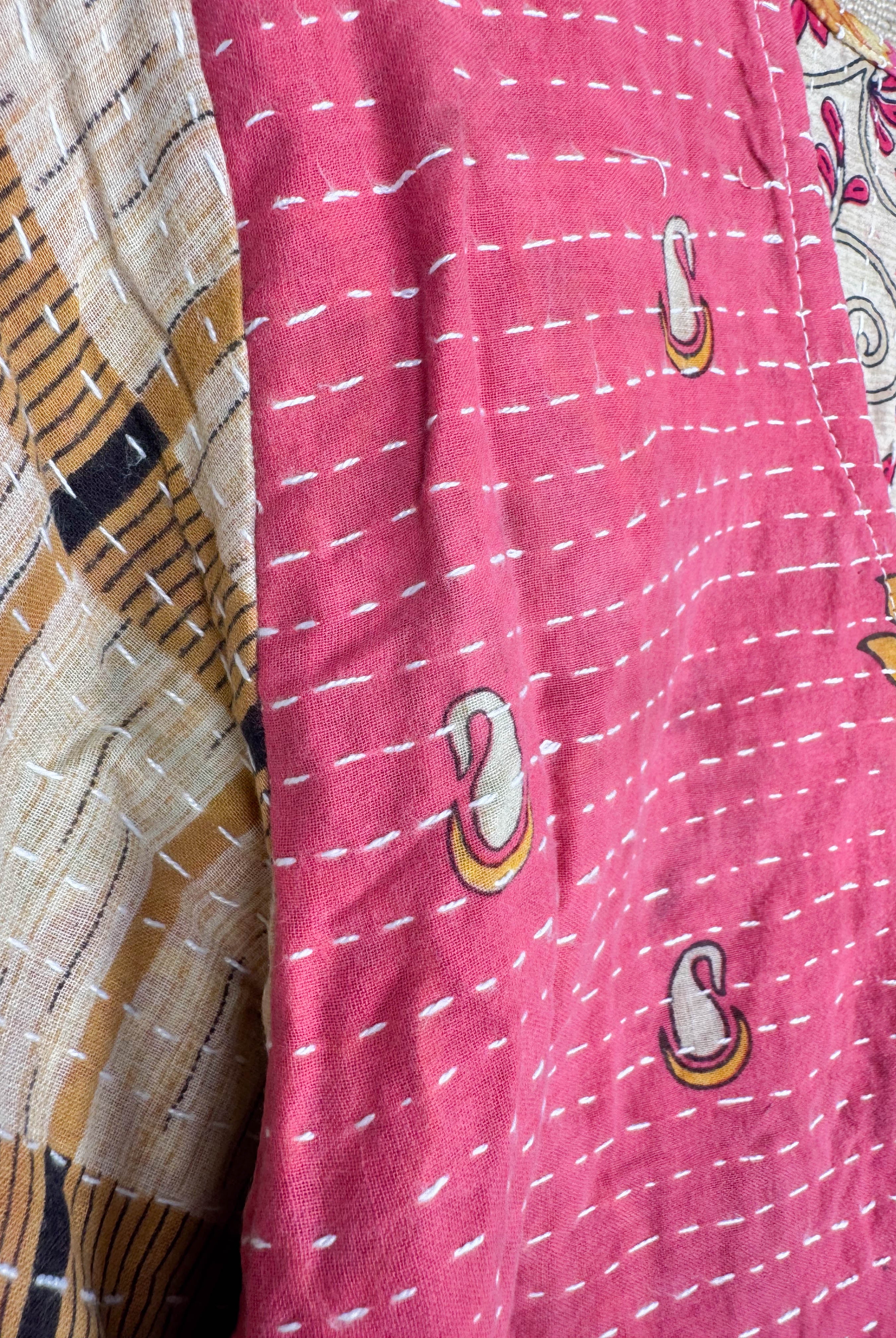 Mid-length Kantha dress - Love Protect Sustain