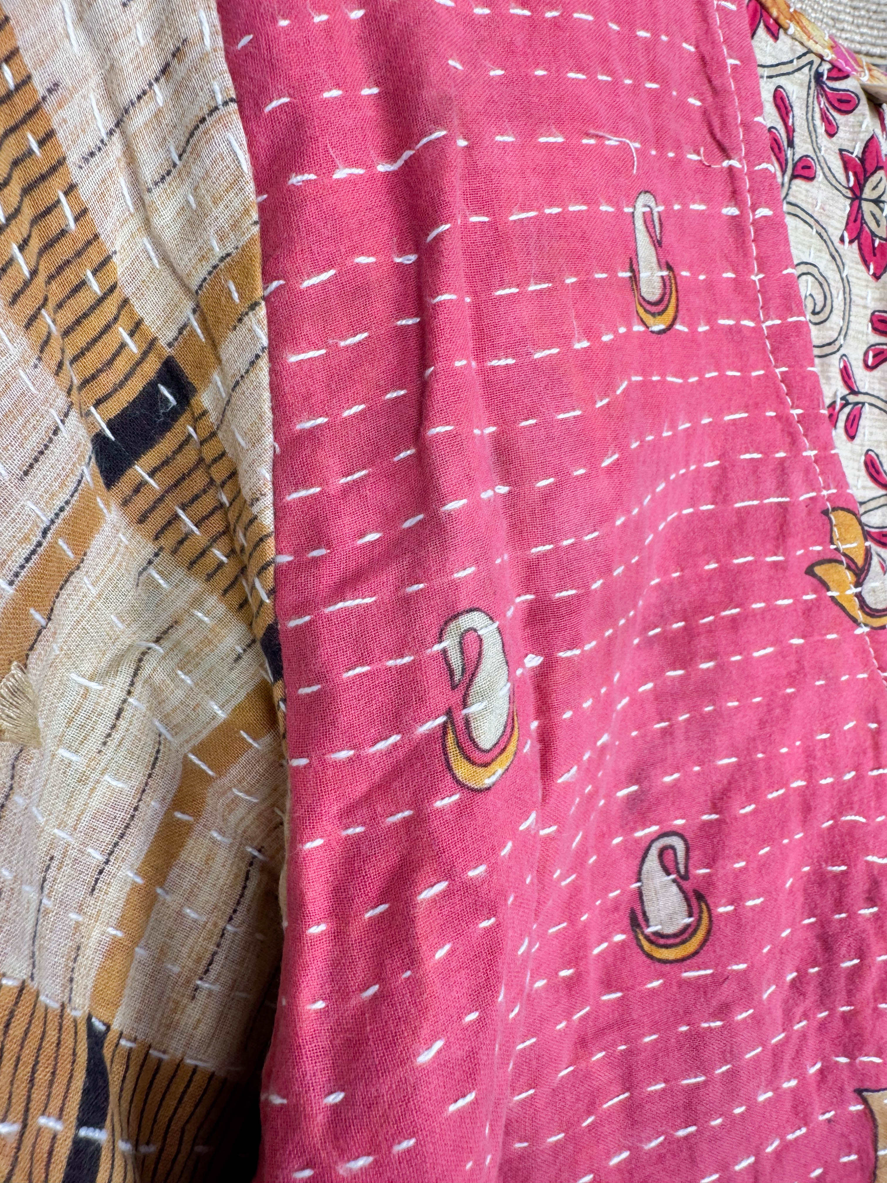 Mid-length Kantha dress - Love Protect Sustain