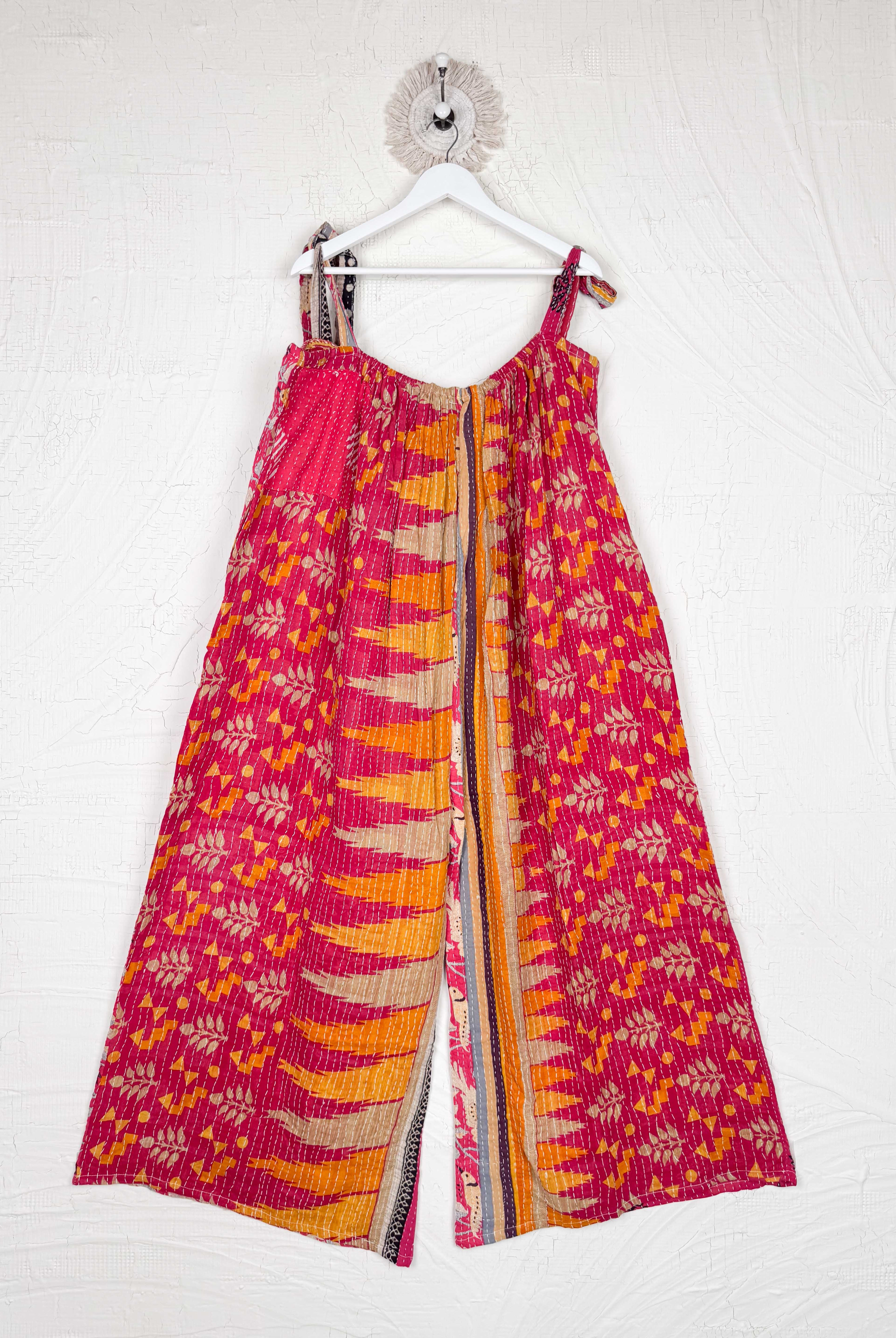 Multi color kantha jumpsuit - Love Protect Sustain