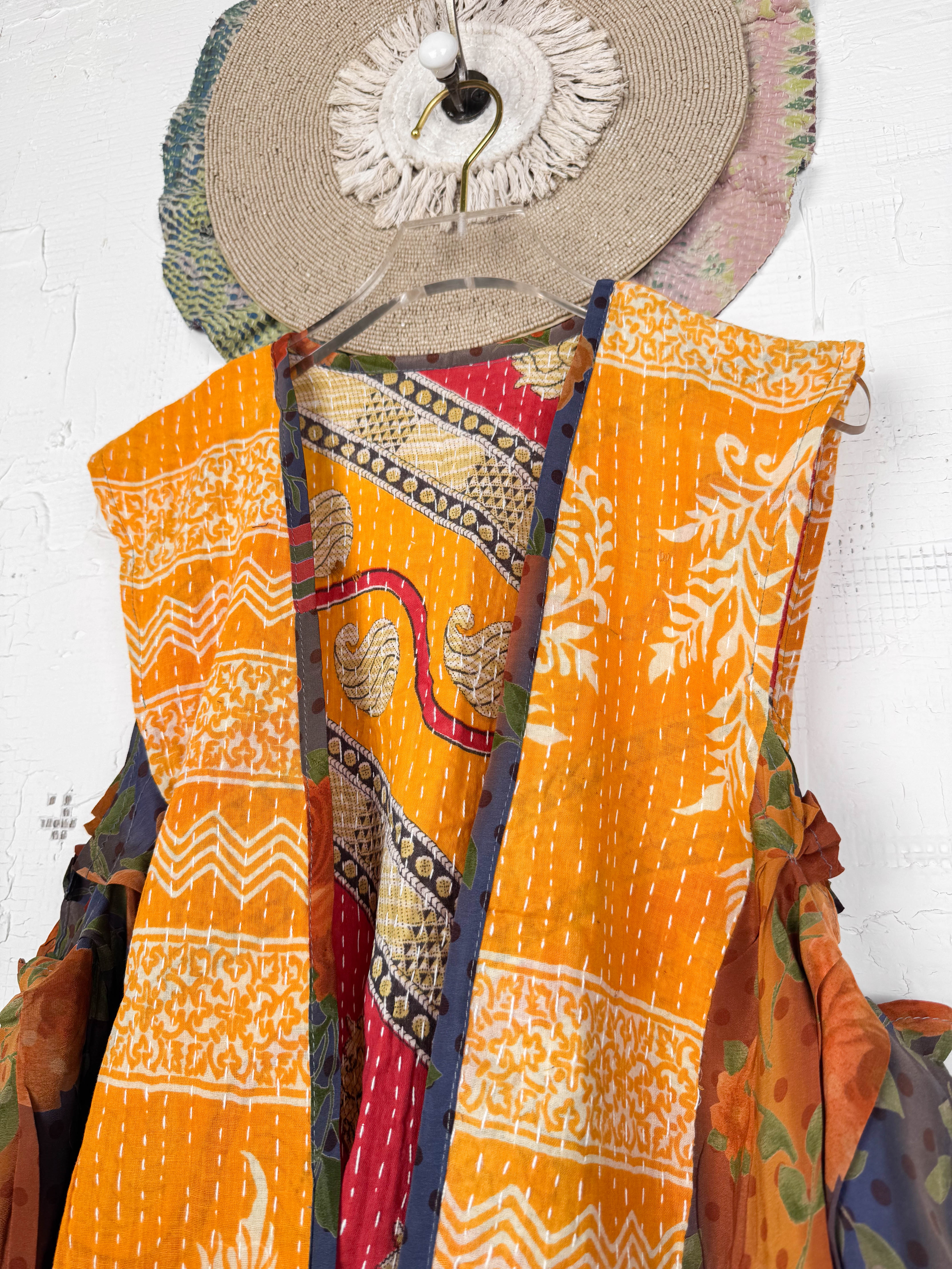 One of a kind silk vest - Love Protect Sustain