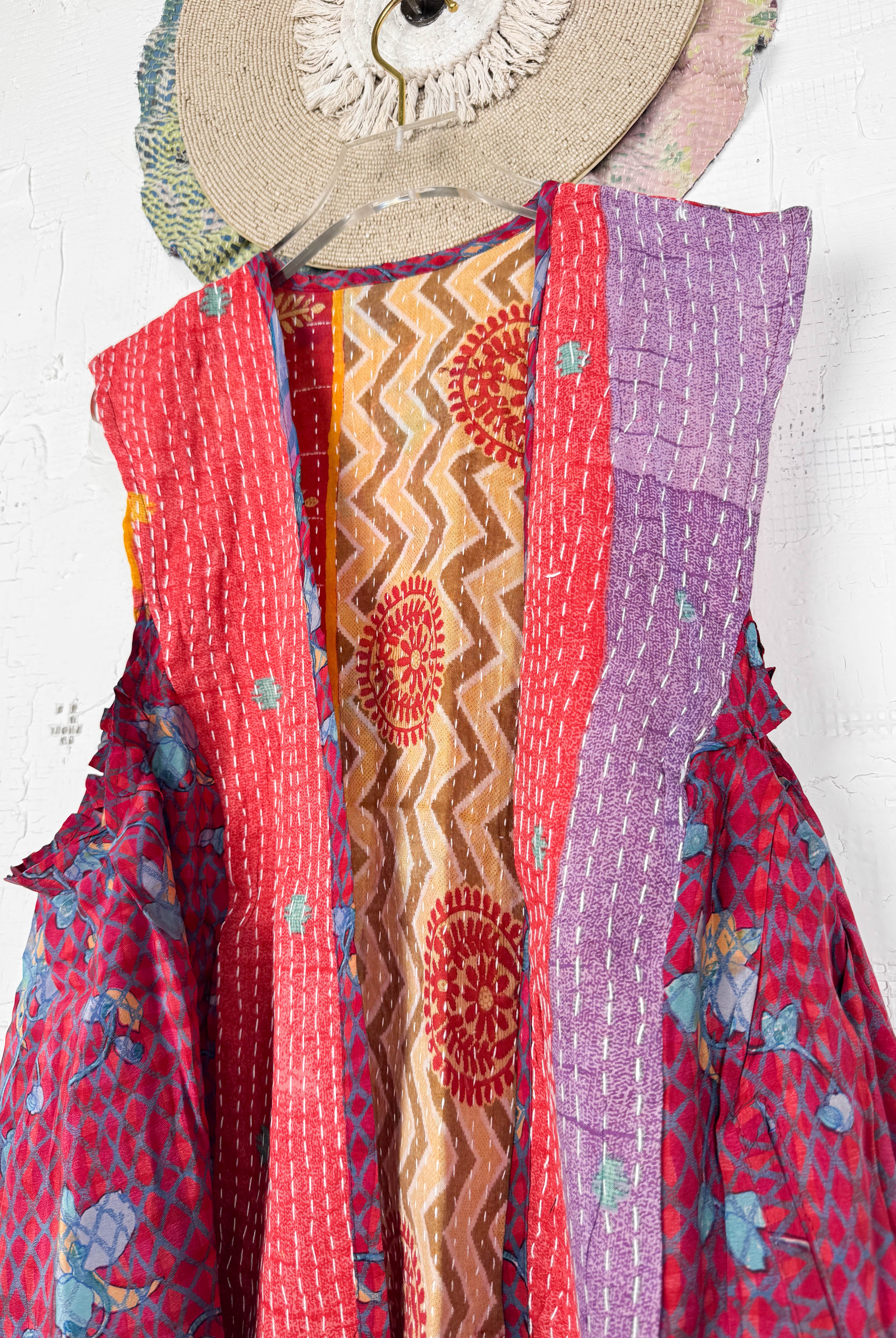 One of a kind silk vest - Love Protect Sustain