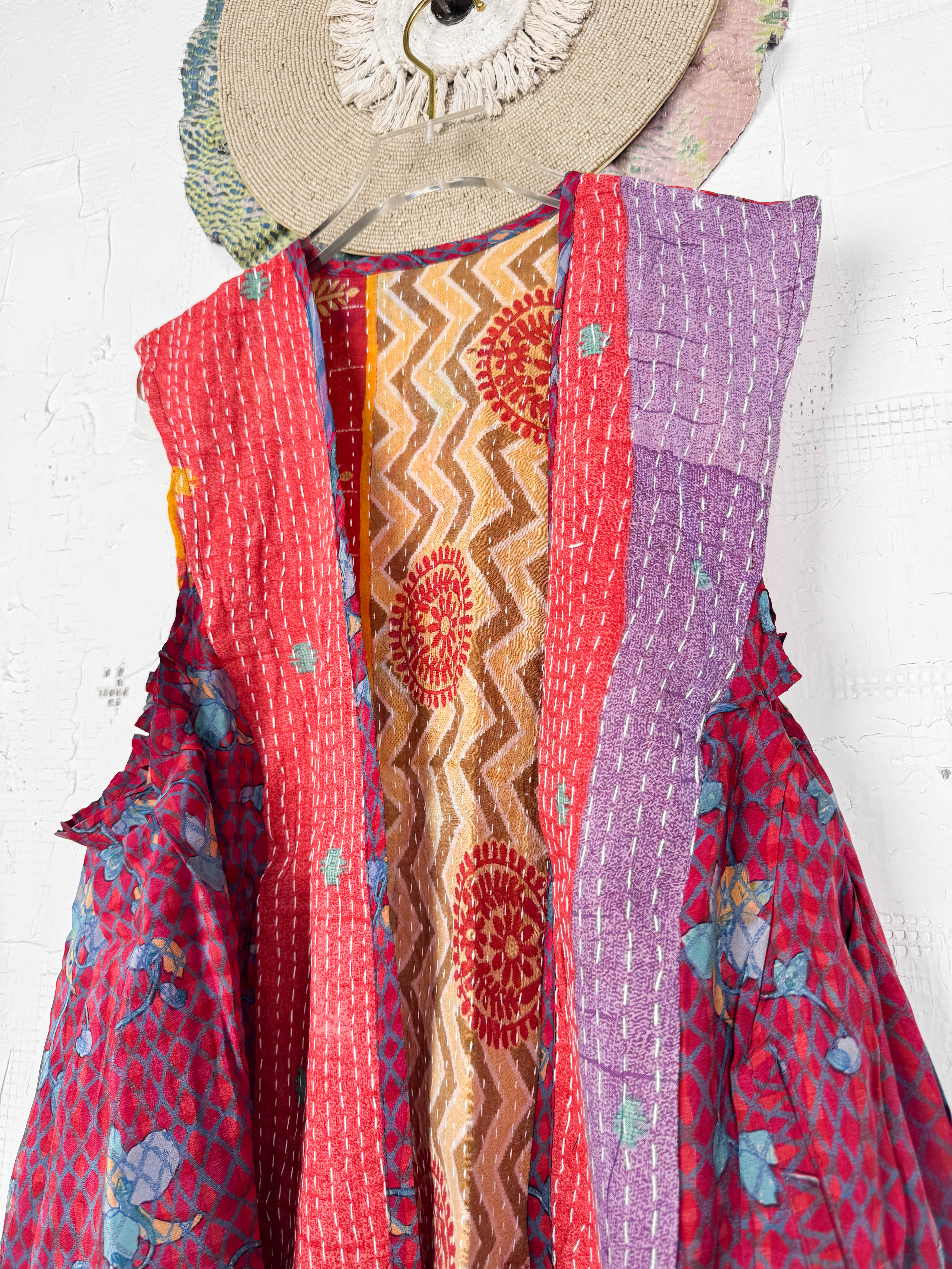 One of a kind silk vest - Love Protect Sustain
