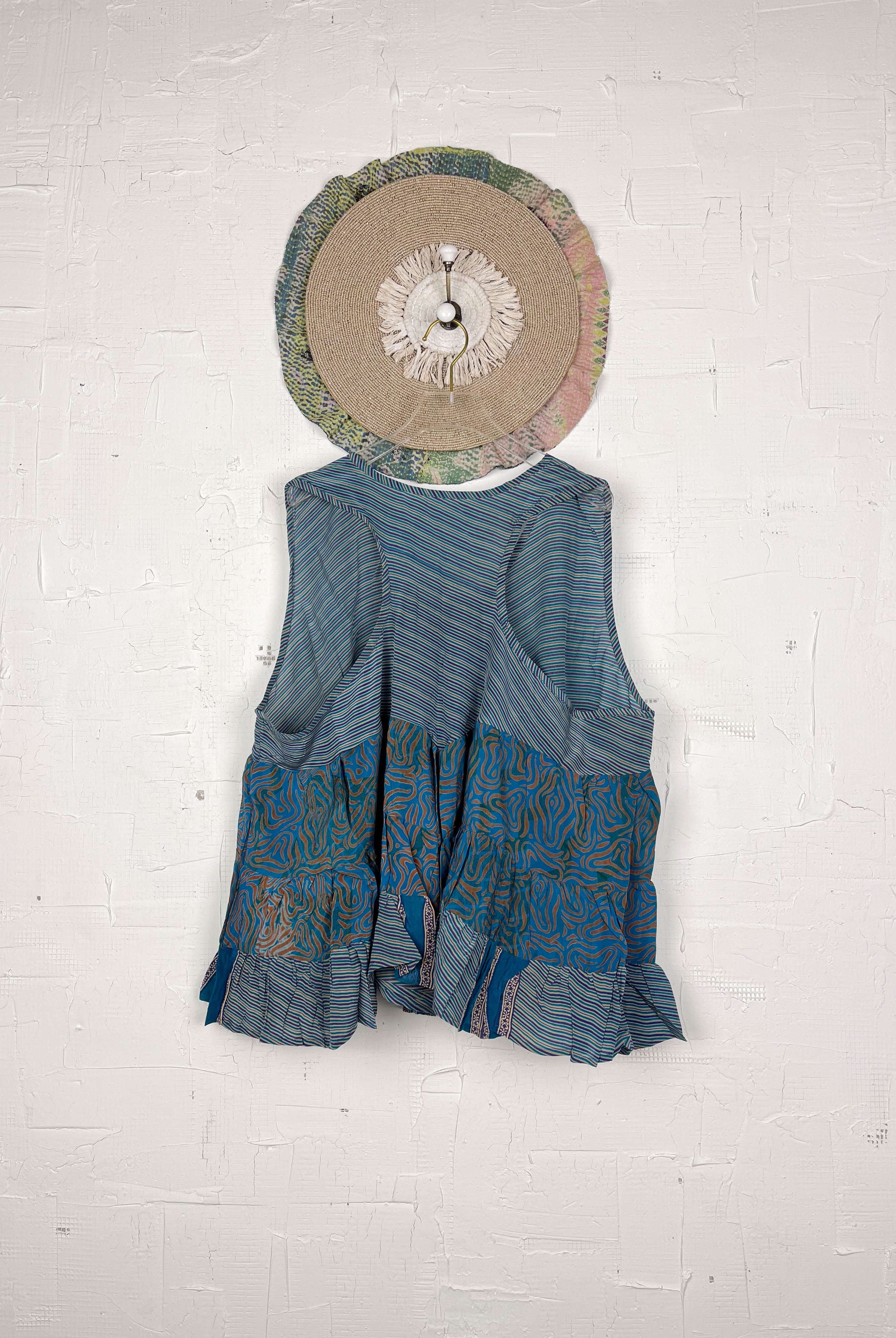 One of a kind vintage silk top - Love Protect Sustain