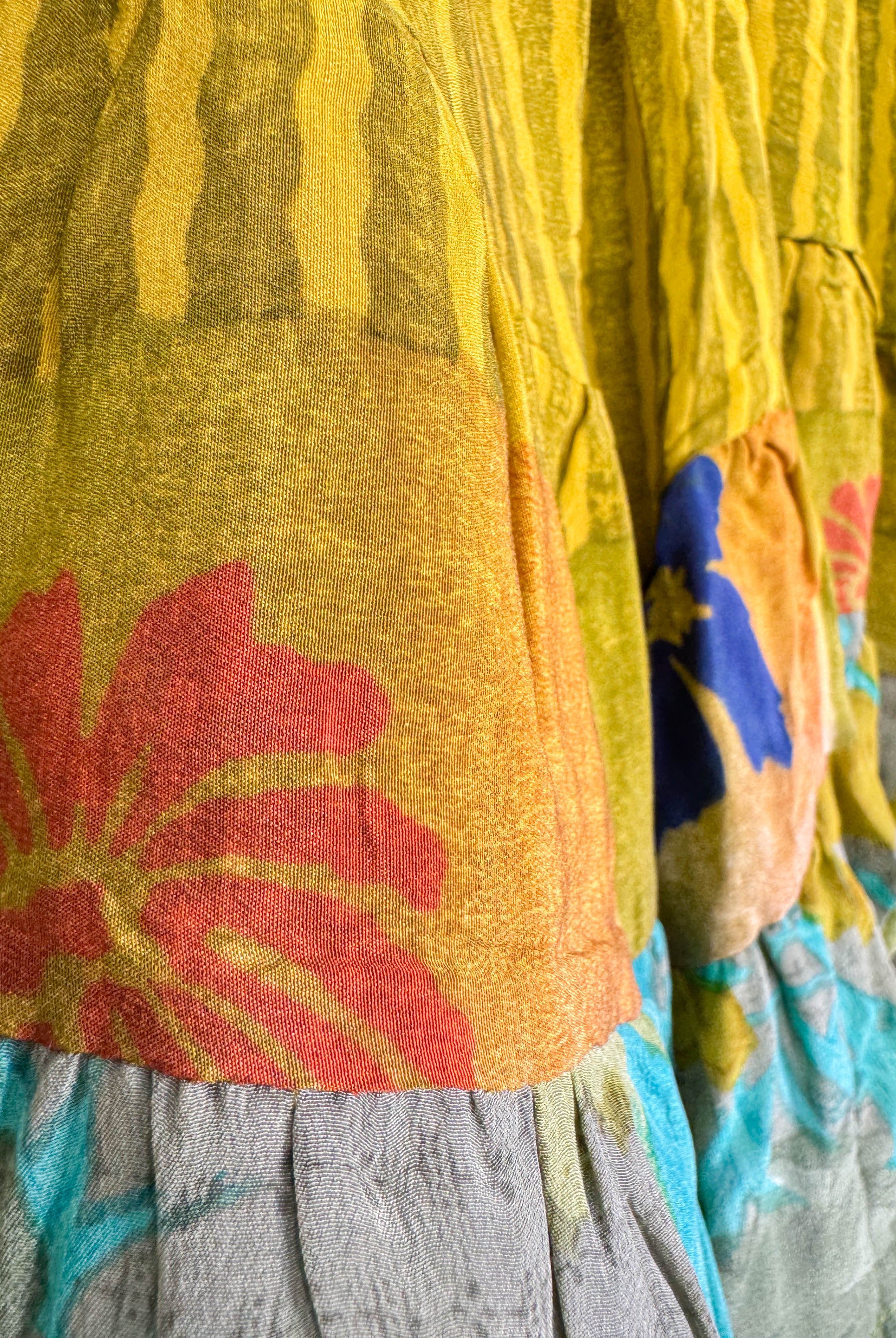 One of a kind vintage silk top - Love Protect Sustain