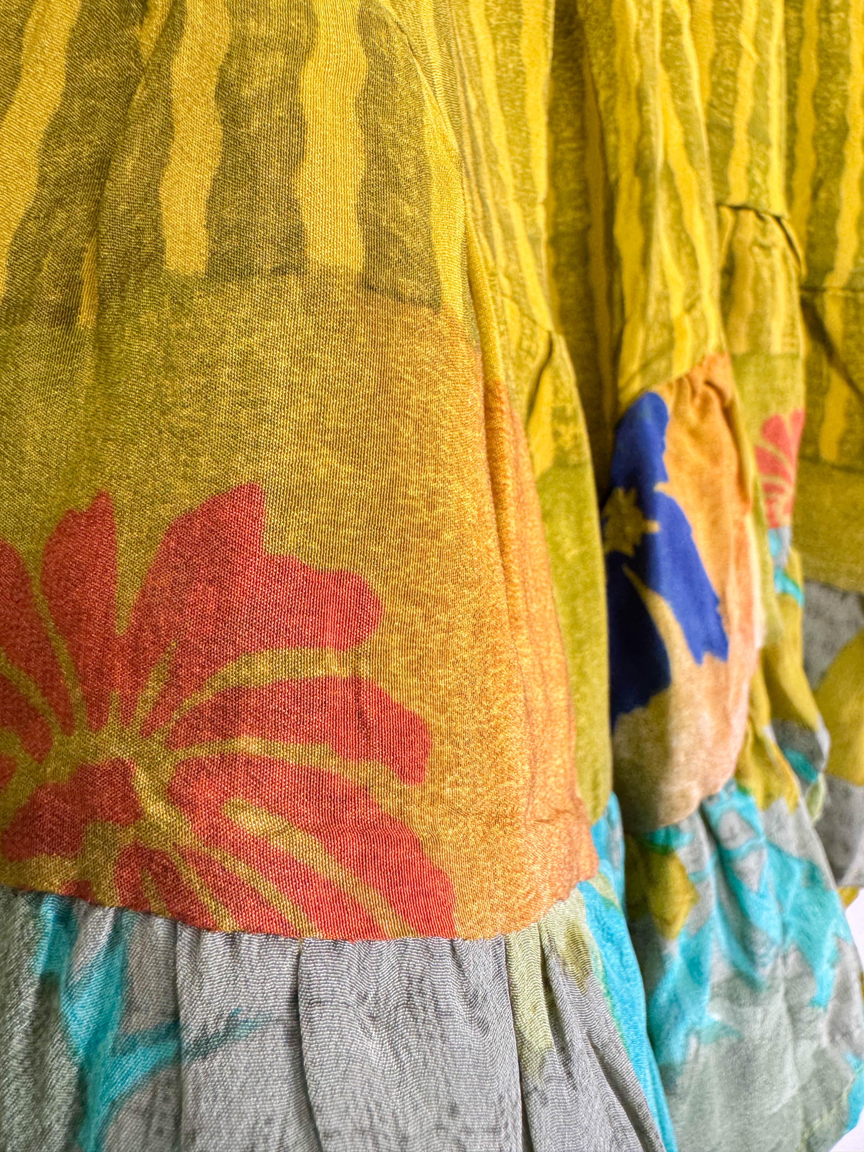 One of a kind vintage silk top - Love Protect Sustain