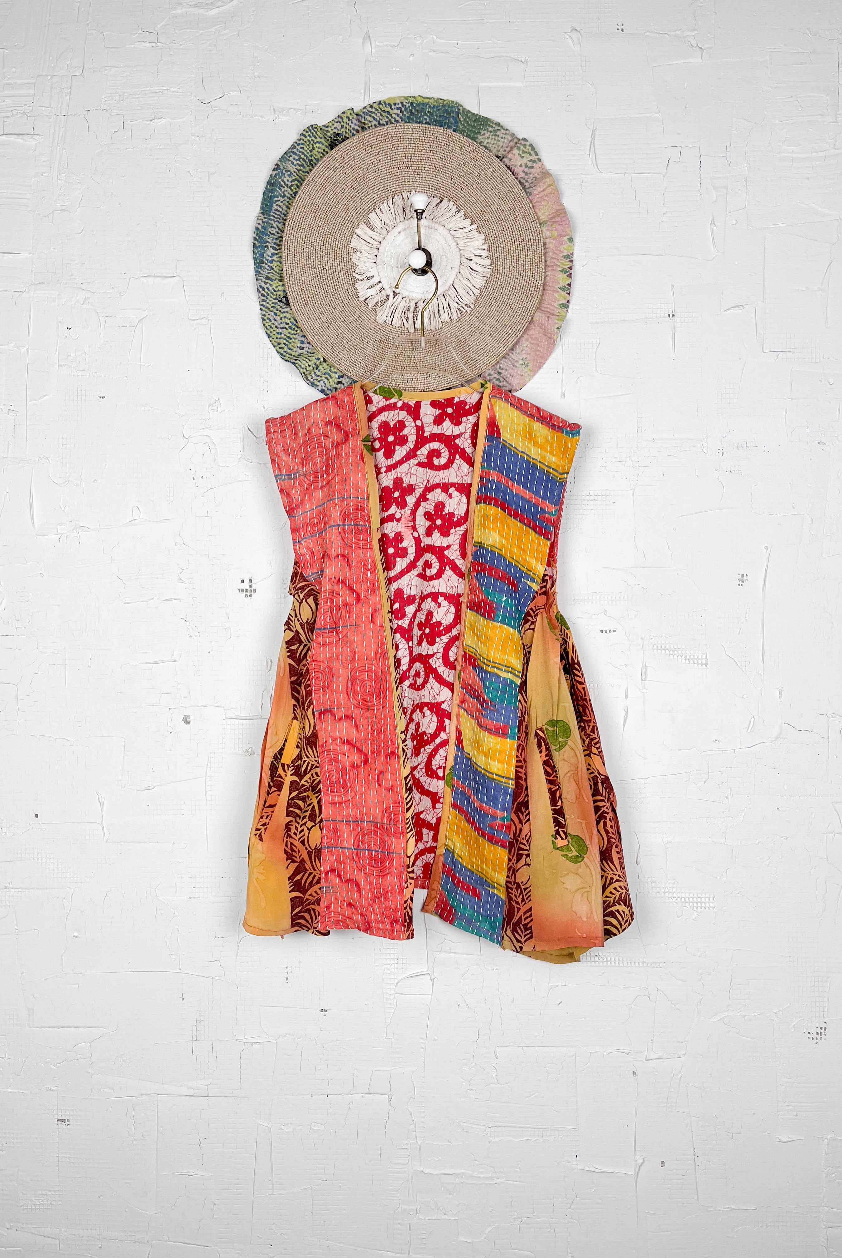 Open front silk vest - Love Protect Sustain