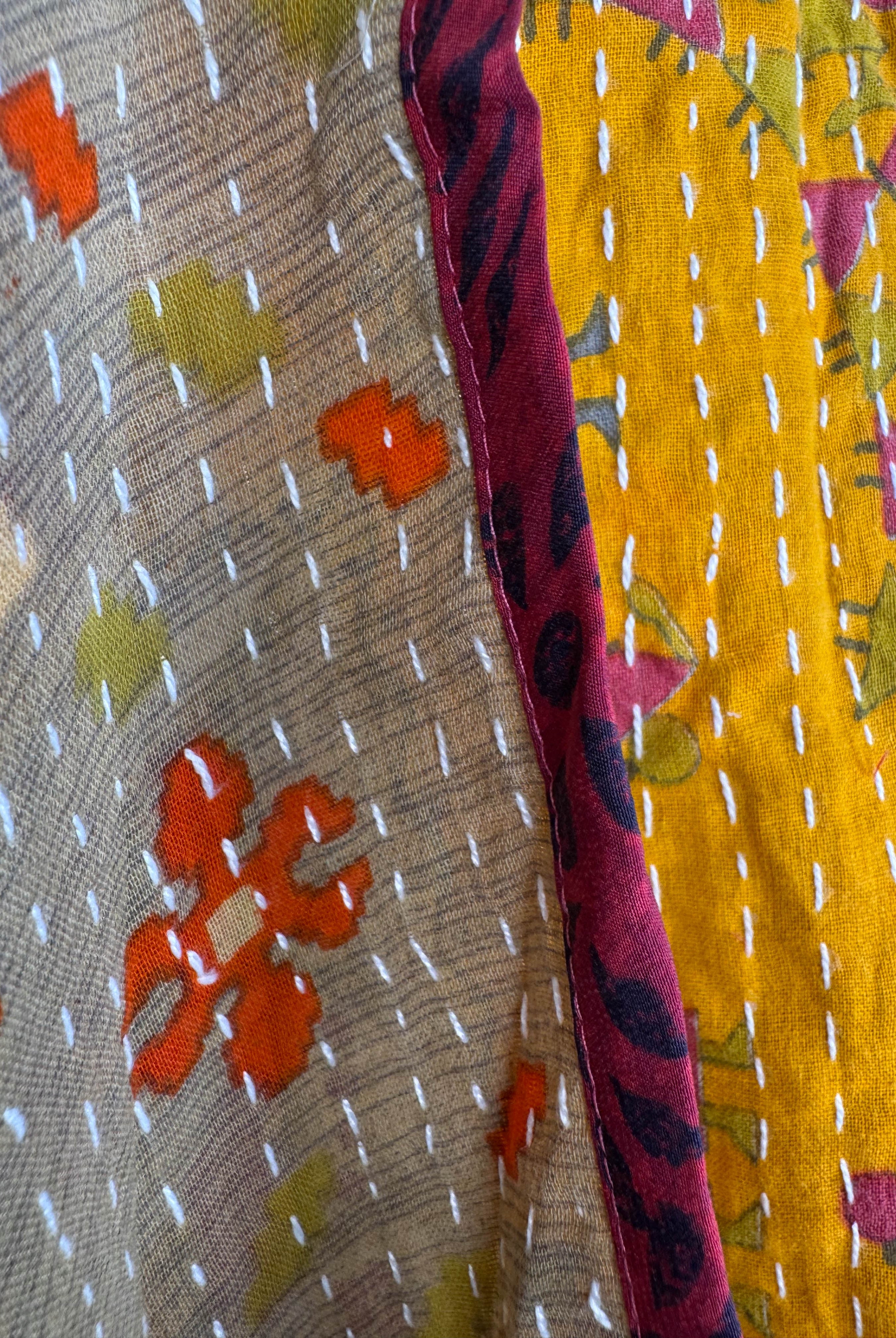 Open front silk vest - Love Protect Sustain