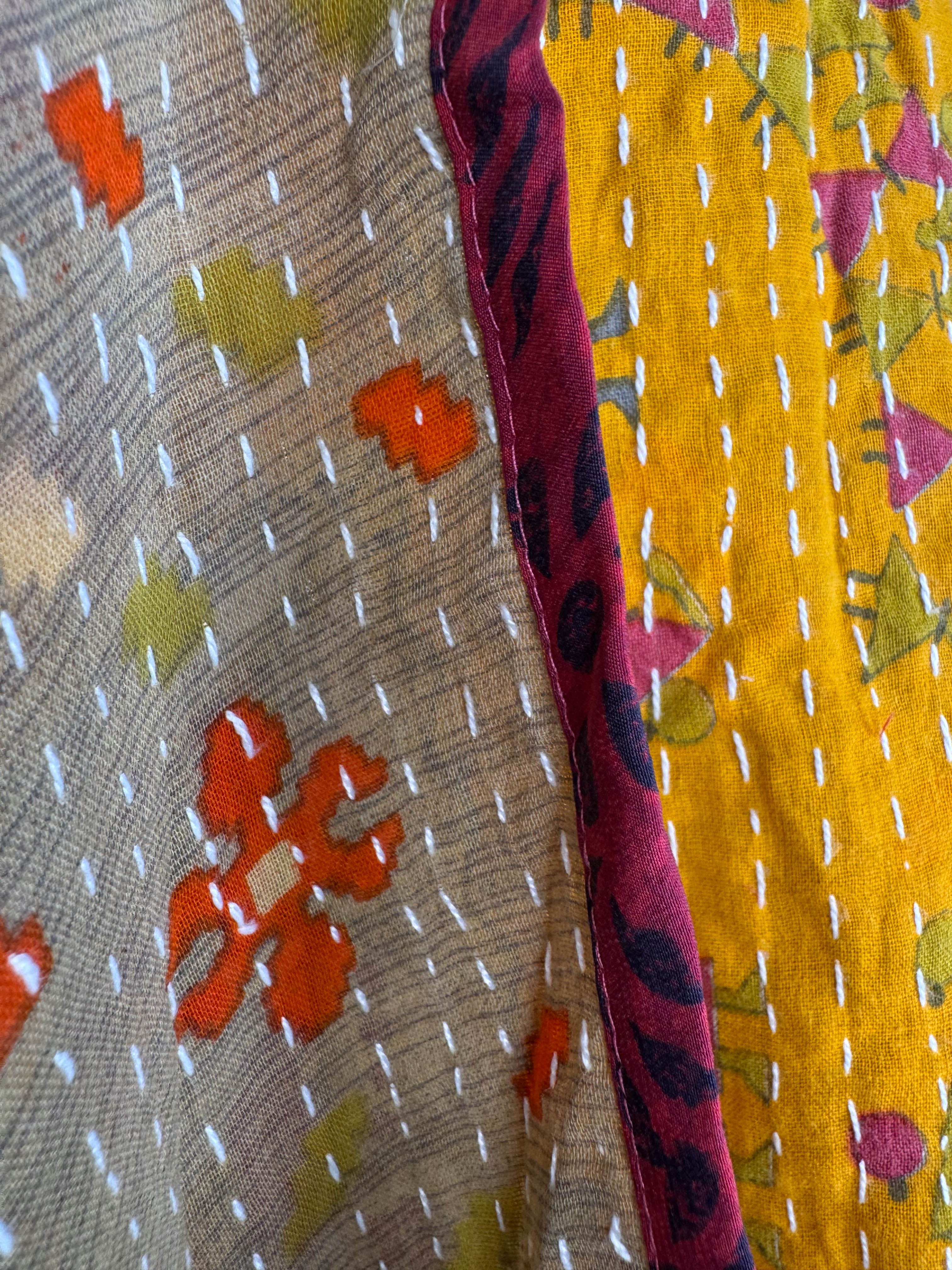 Open front silk vest - Love Protect Sustain