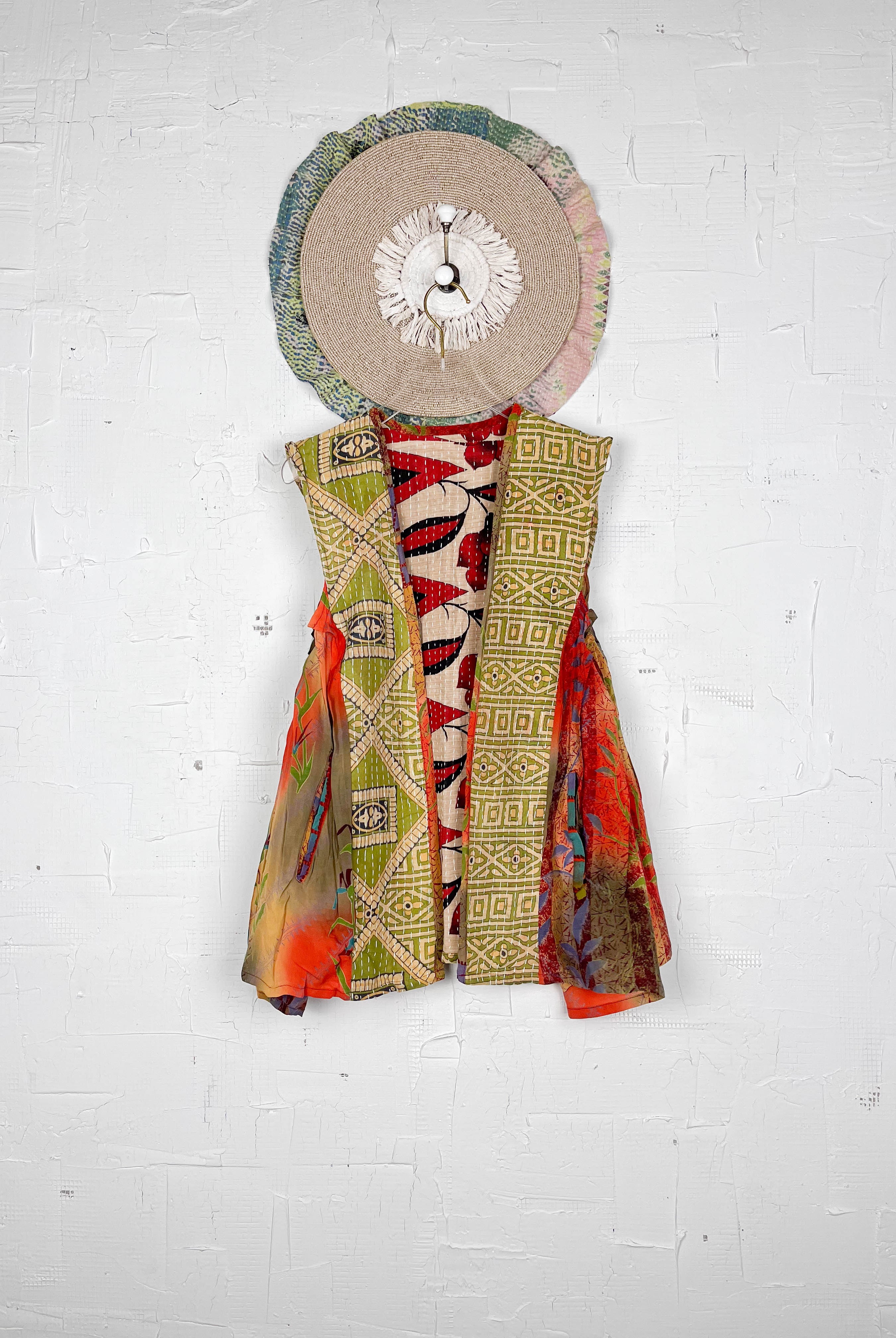 Open front silk vest - Love Protect Sustain