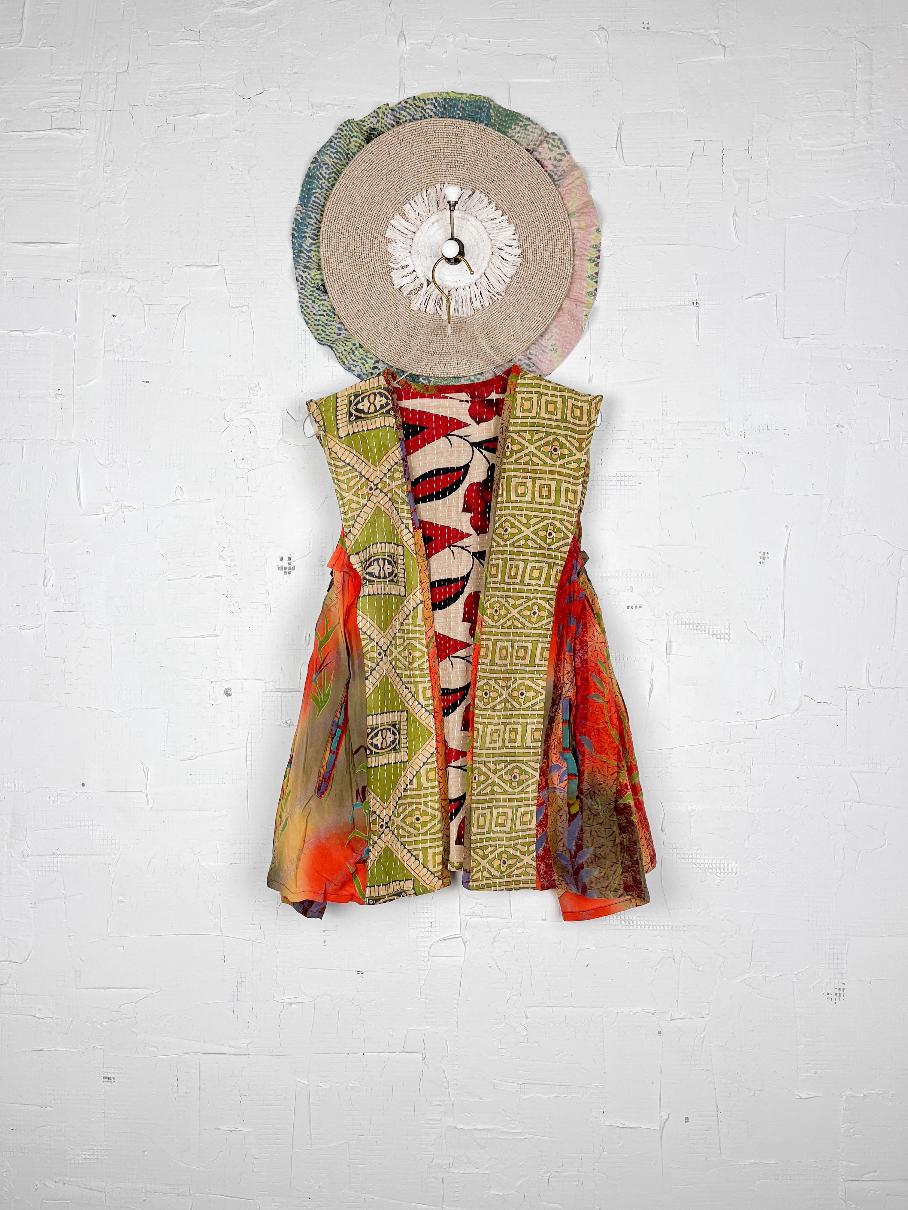 Open front silk vest - Love Protect Sustain