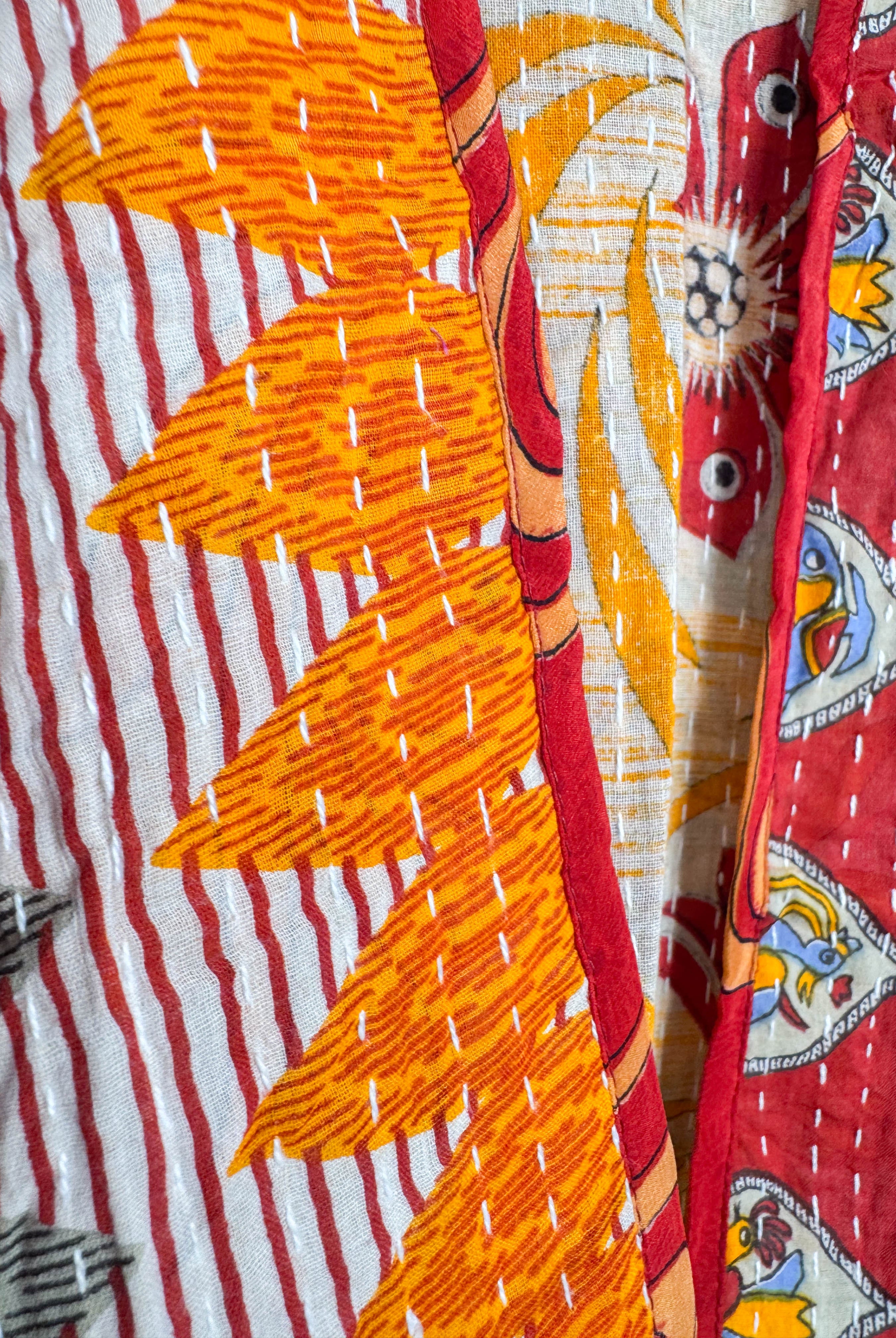 Open front silk vest - Love Protect Sustain