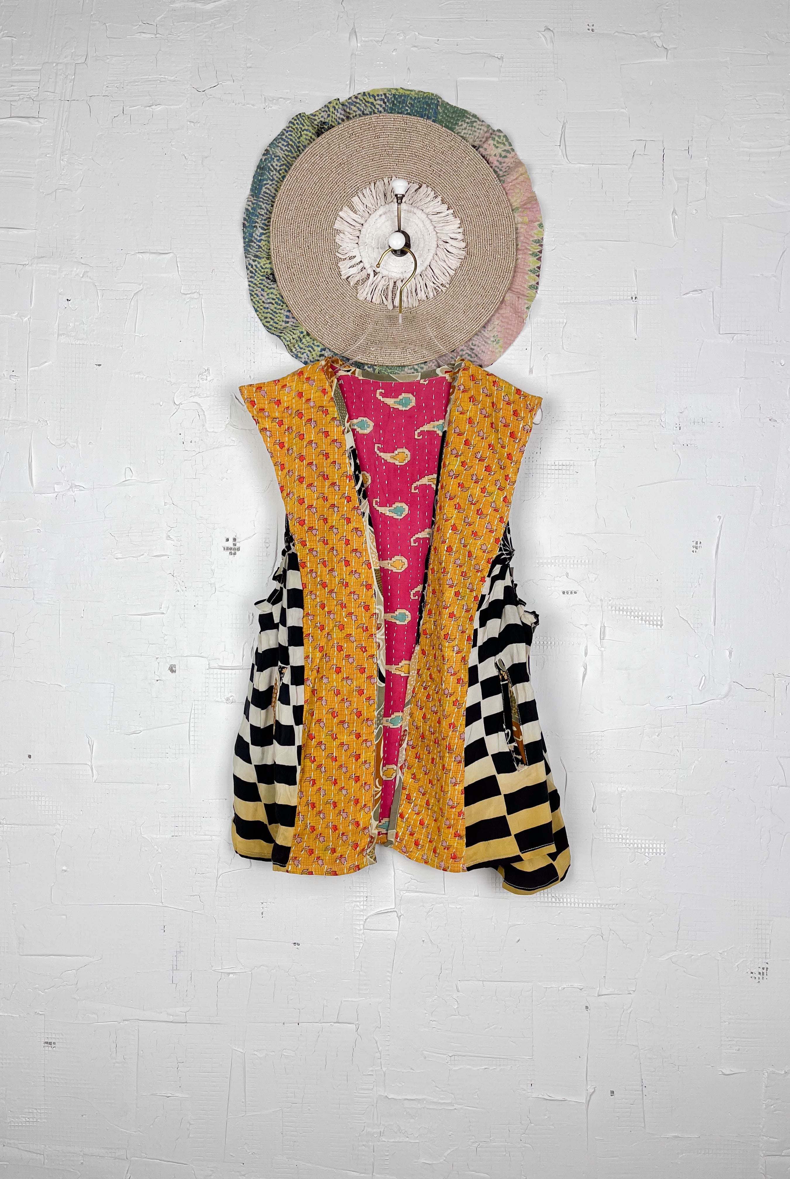 Open front silk vest - Love Protect Sustain