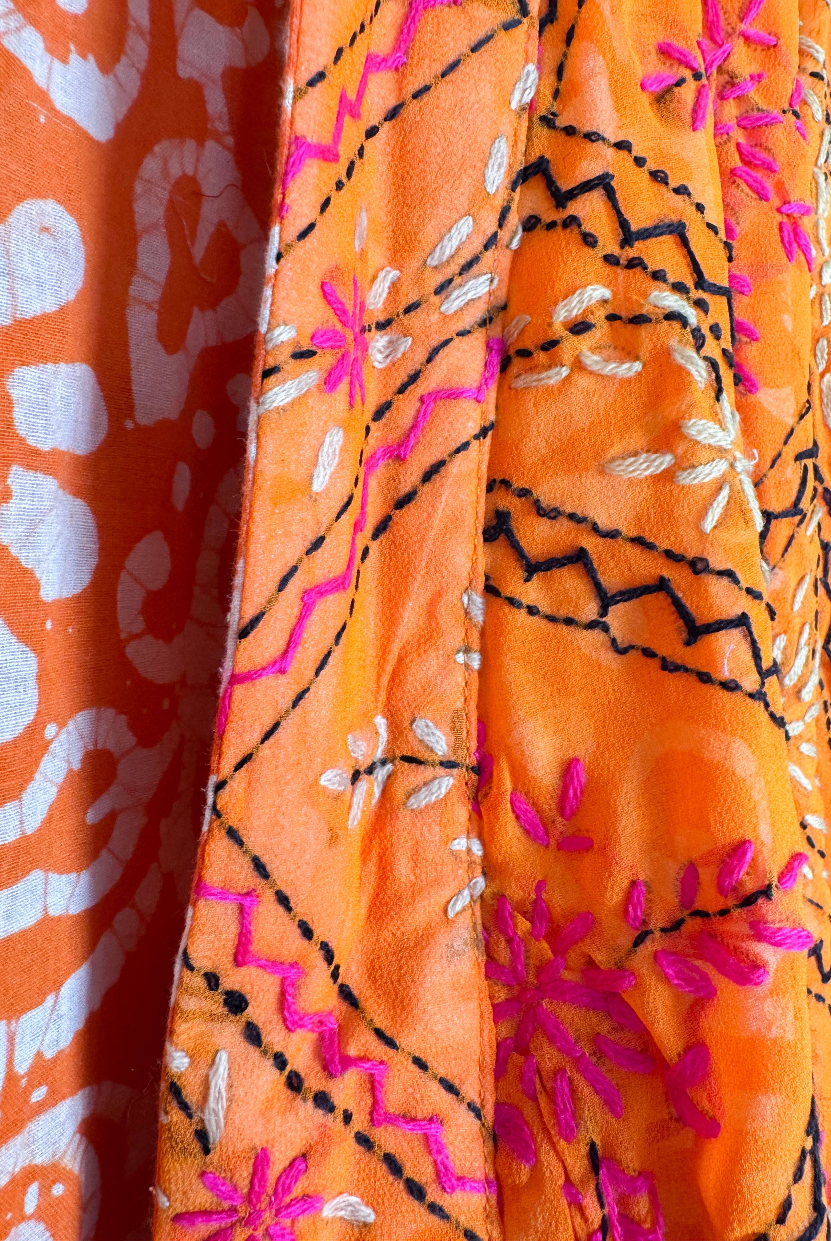 Orange Floral Robe - Love Protect Sustain