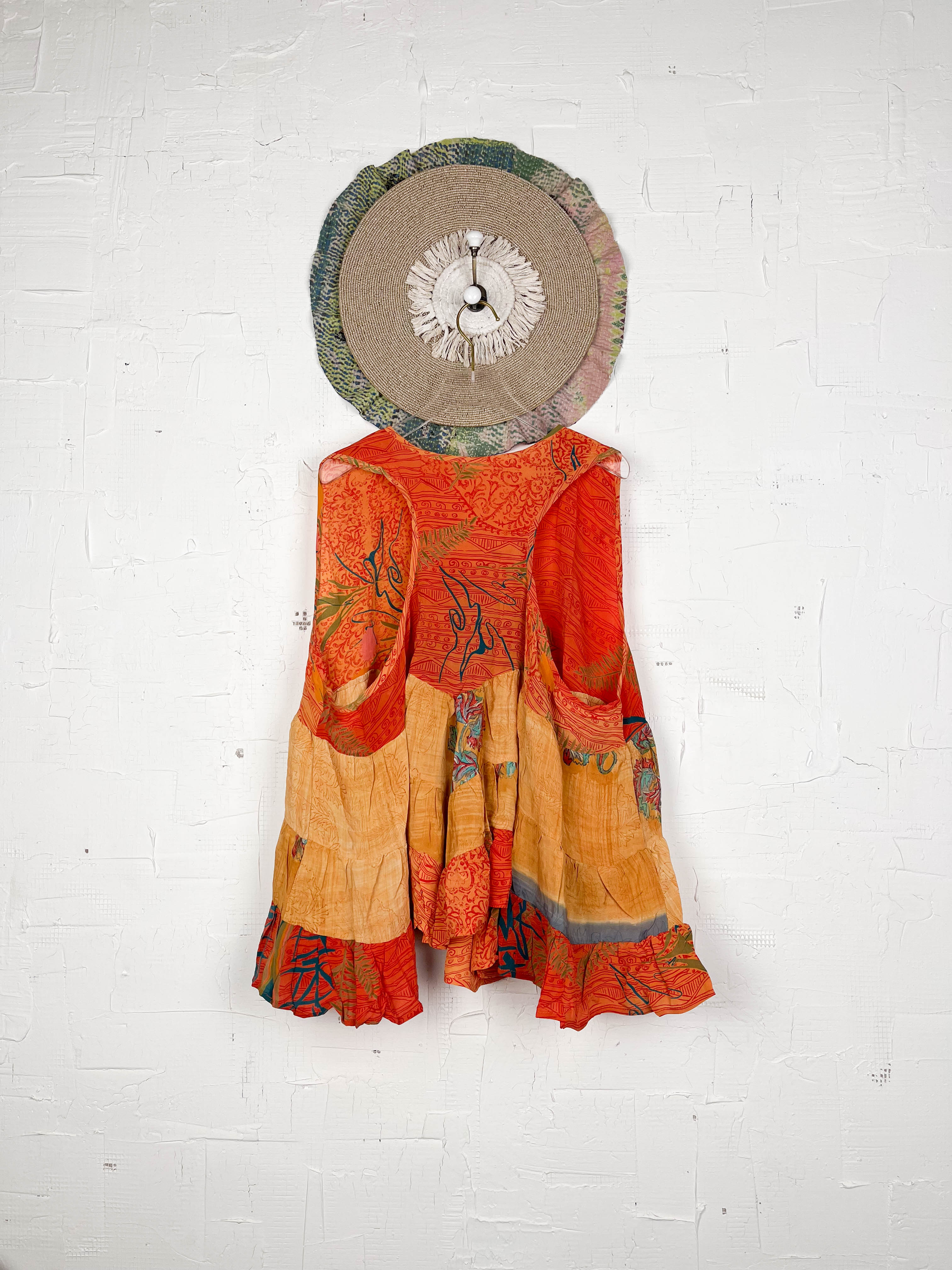 Orange Floral Vest - Love Protect Sustain