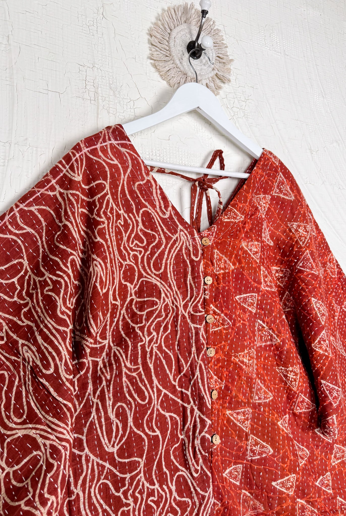 Orange Kantha Jumpsuit - Love Protect Sustain