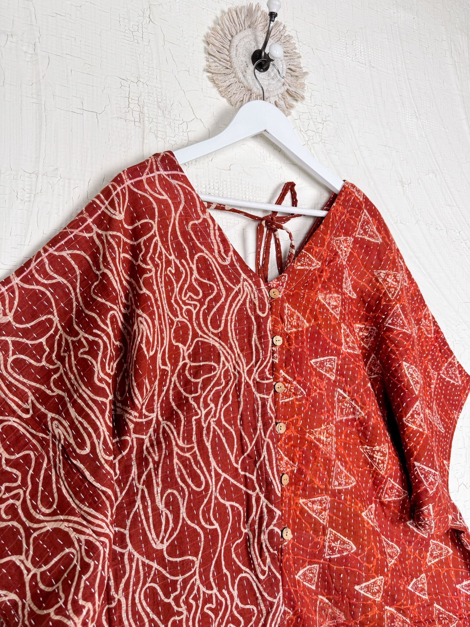 Orange Kantha Jumpsuit - Love Protect Sustain