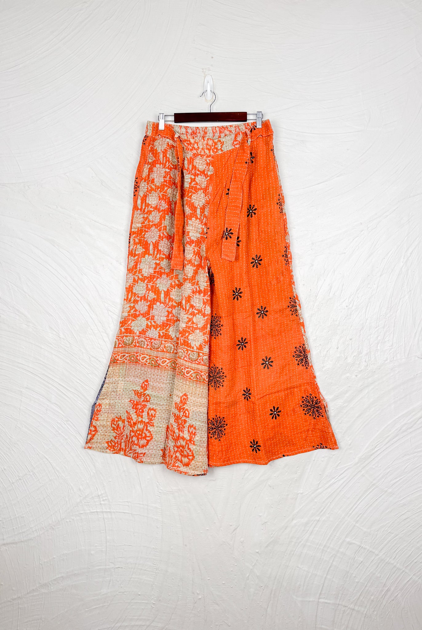 Orange Kantha Pants - Love Protect Sustain