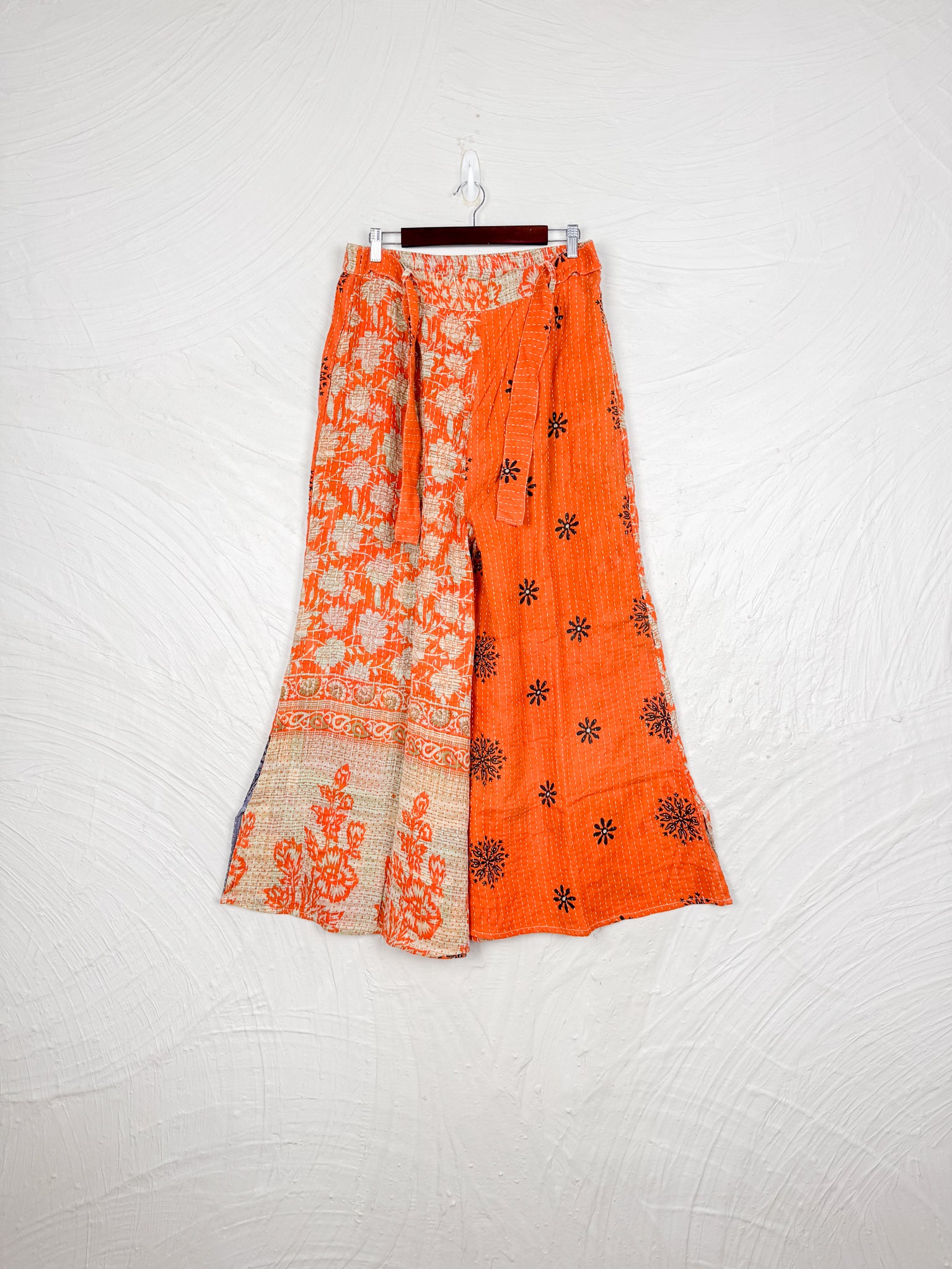 Orange Kantha Pants - Love Protect Sustain