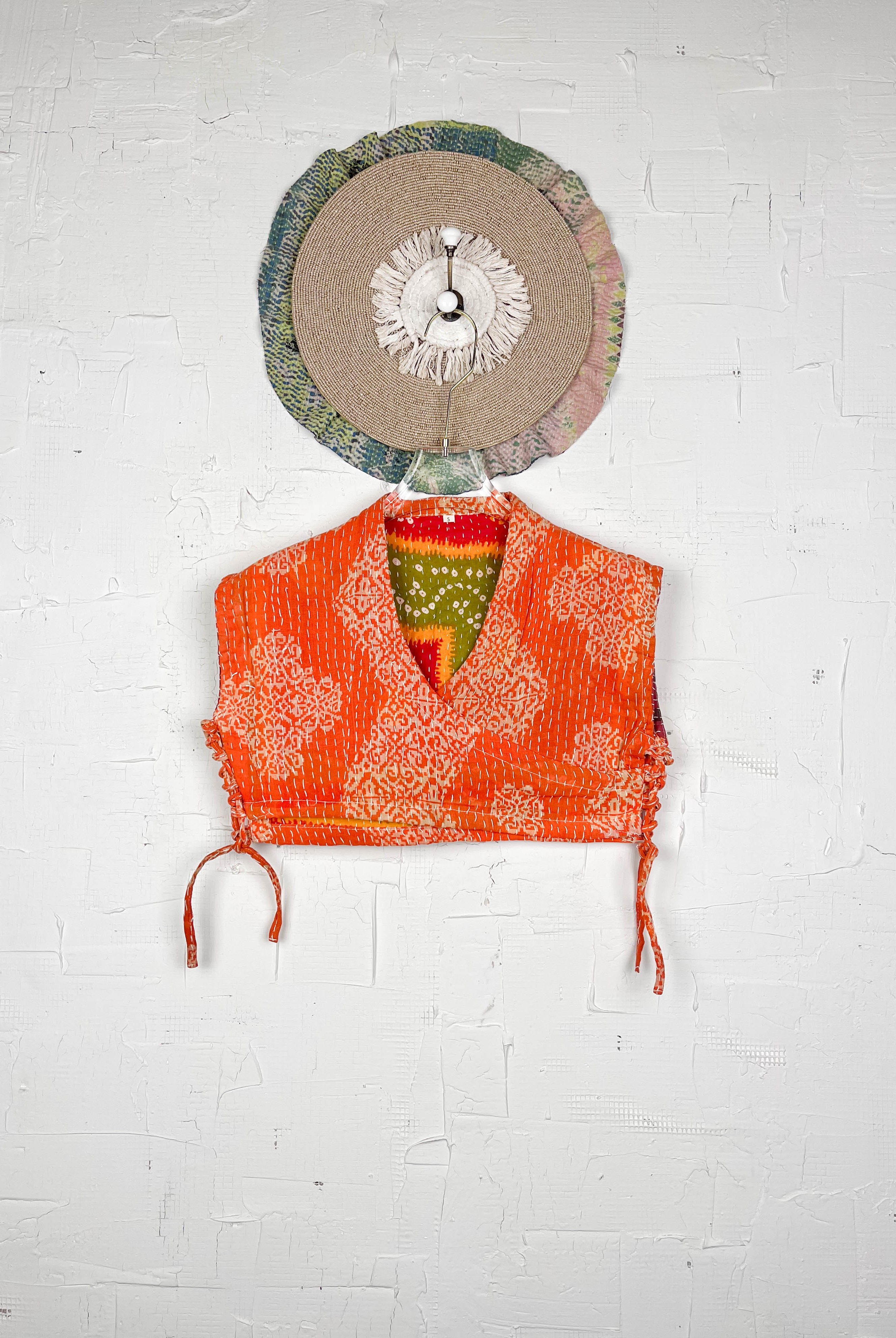 Orange Kantha Top - Love Protect Sustain