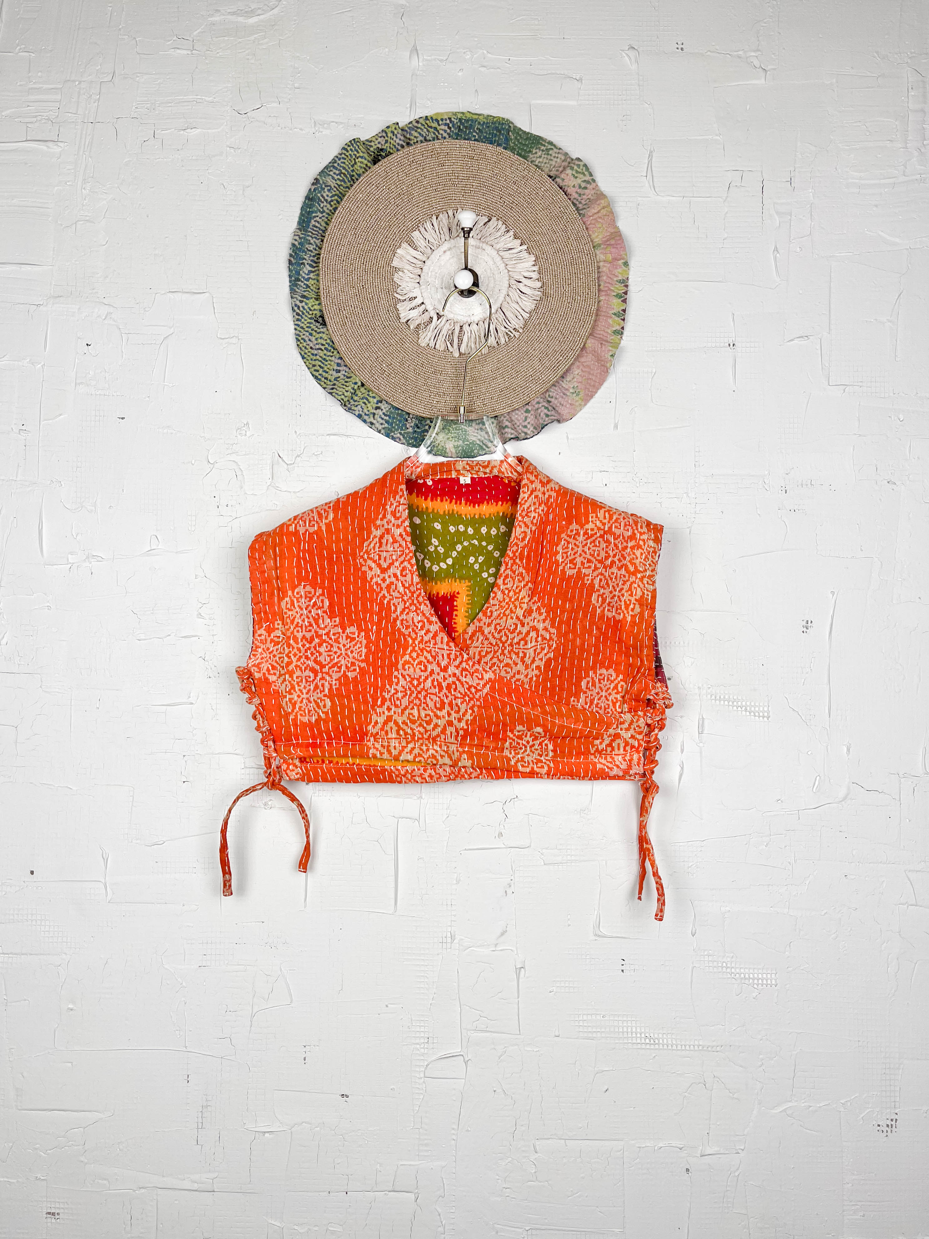 Orange Kantha Top - Love Protect Sustain