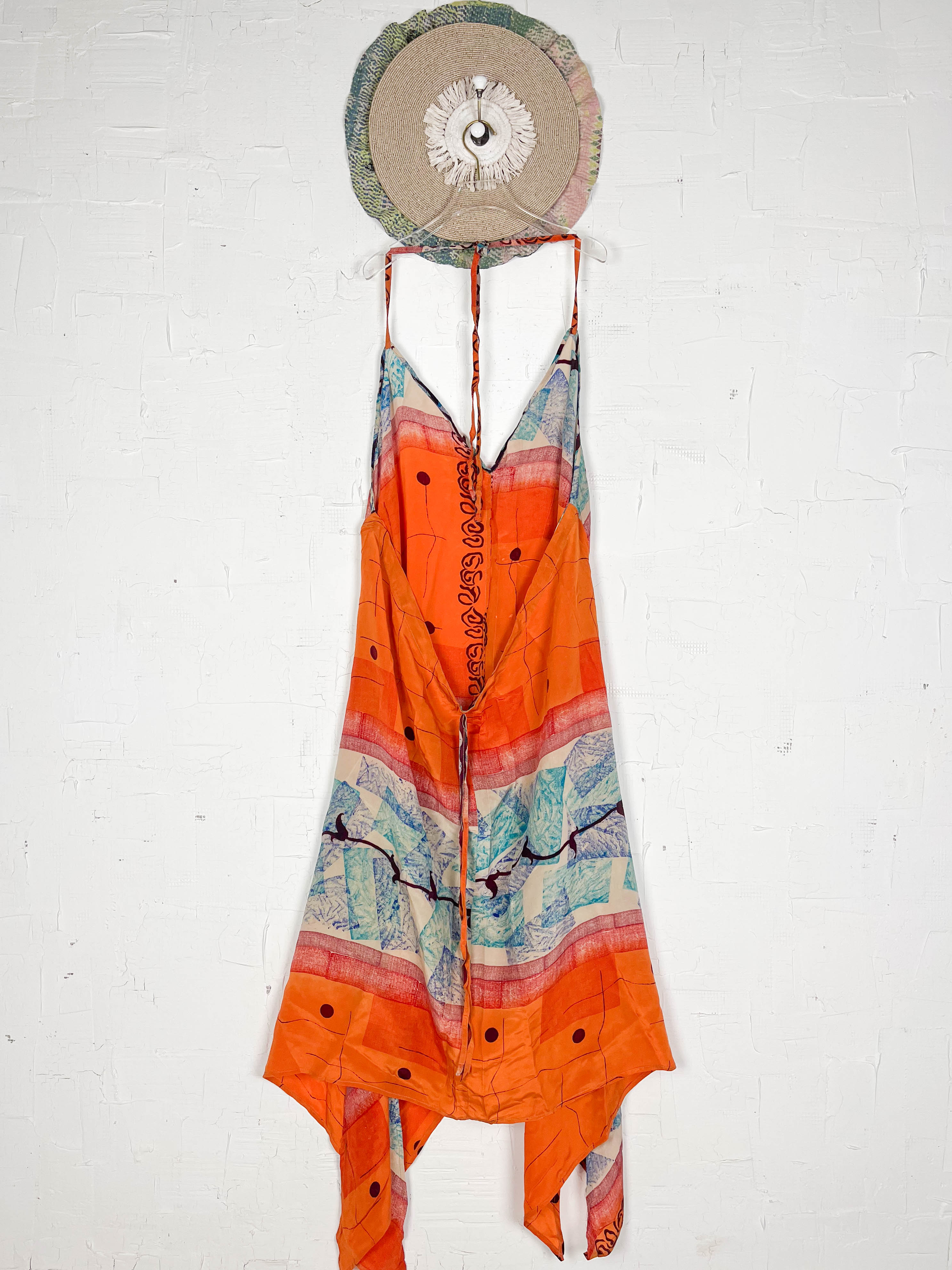 Orange Silk Dress - Love Protect Sustain