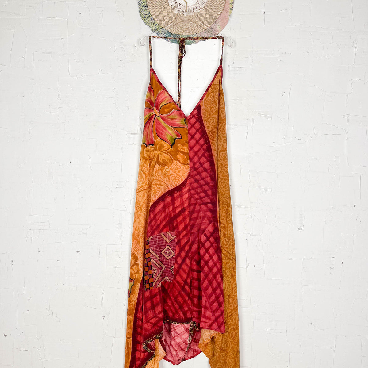 Silk Tire Dress Fretwork