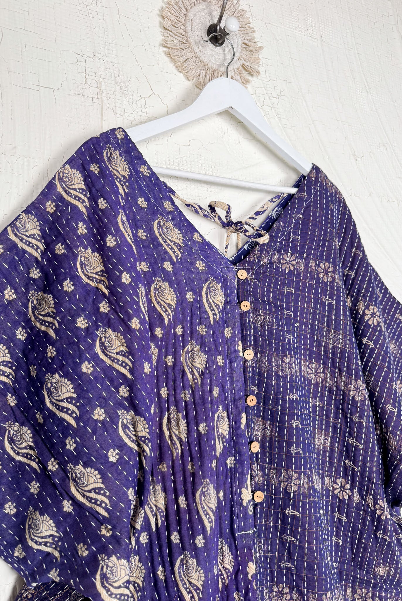 Oversized Kantha romper - Love Protect Sustain