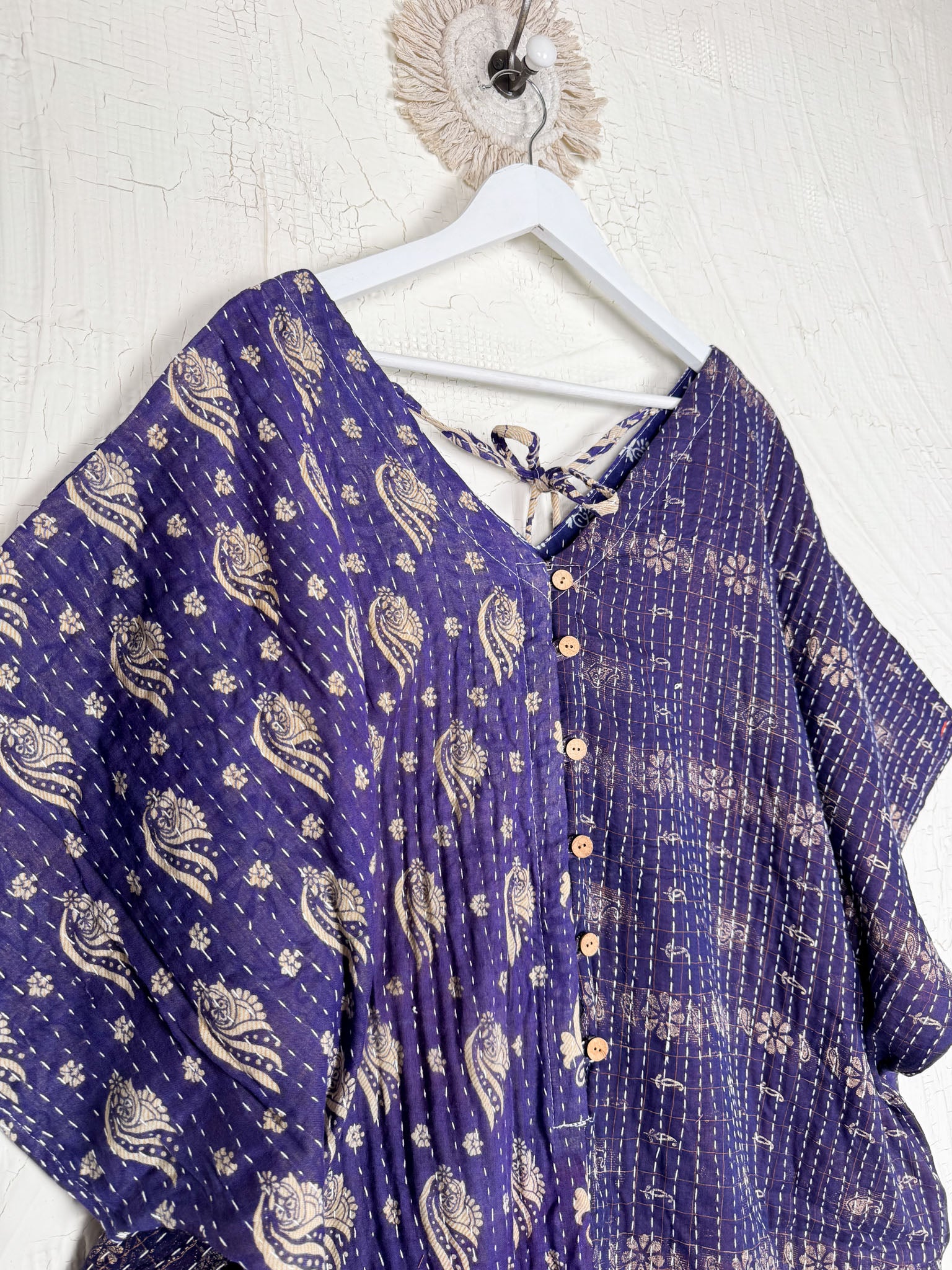 Oversized Kantha romper - Love Protect Sustain