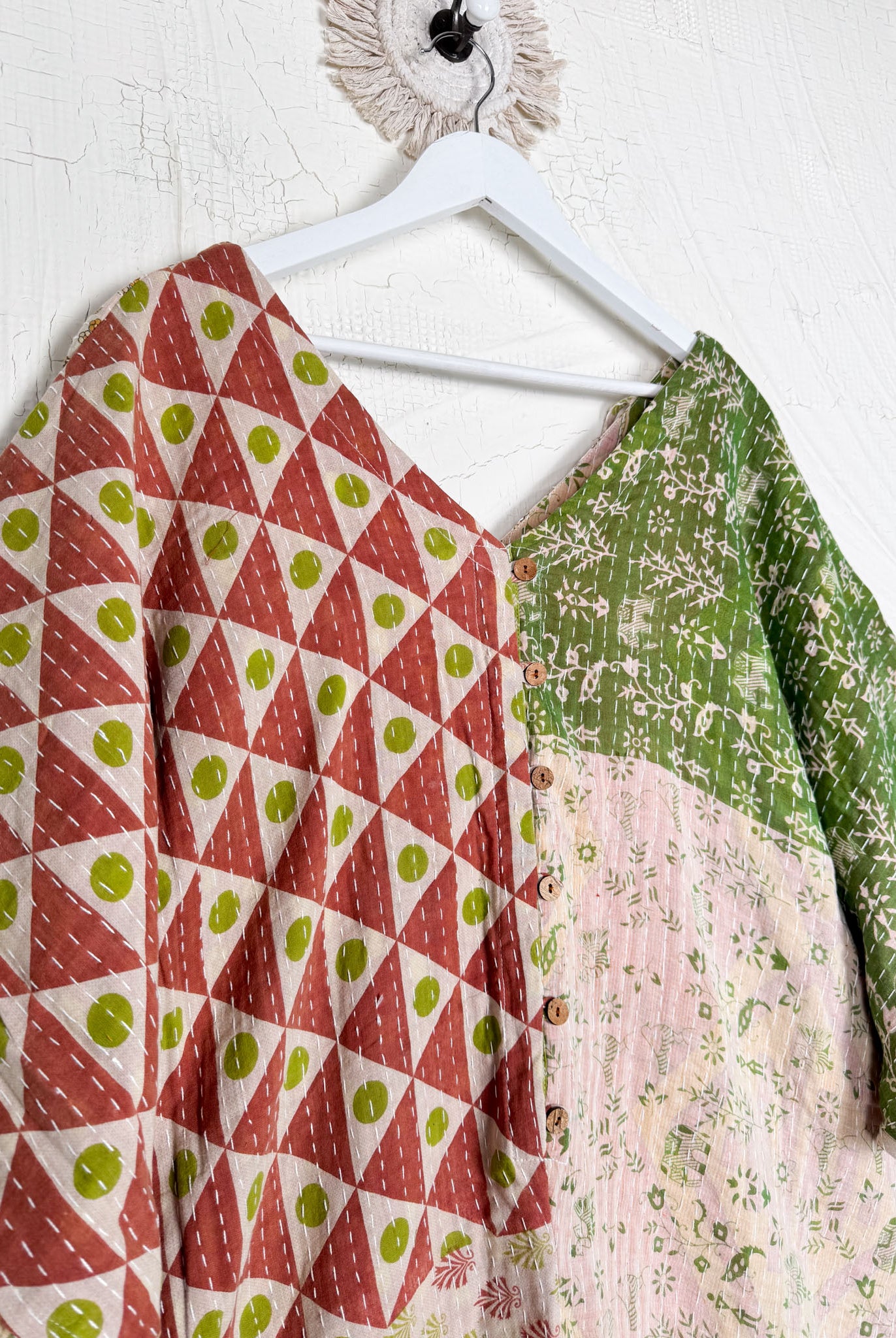 Over sized Kantha romper - Love Protect Sustain