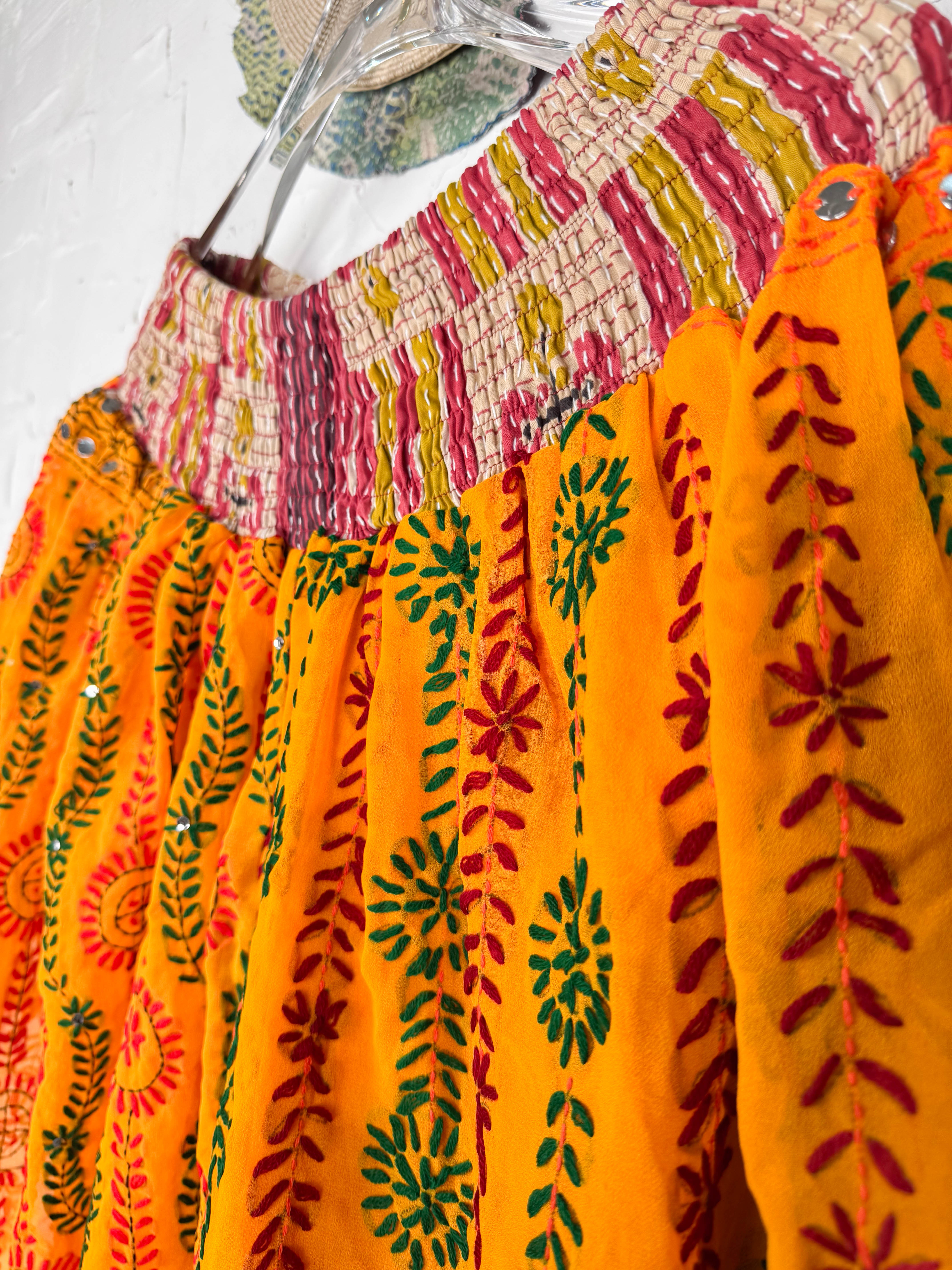 Paisley embroidered pants- Love Protect Sustain