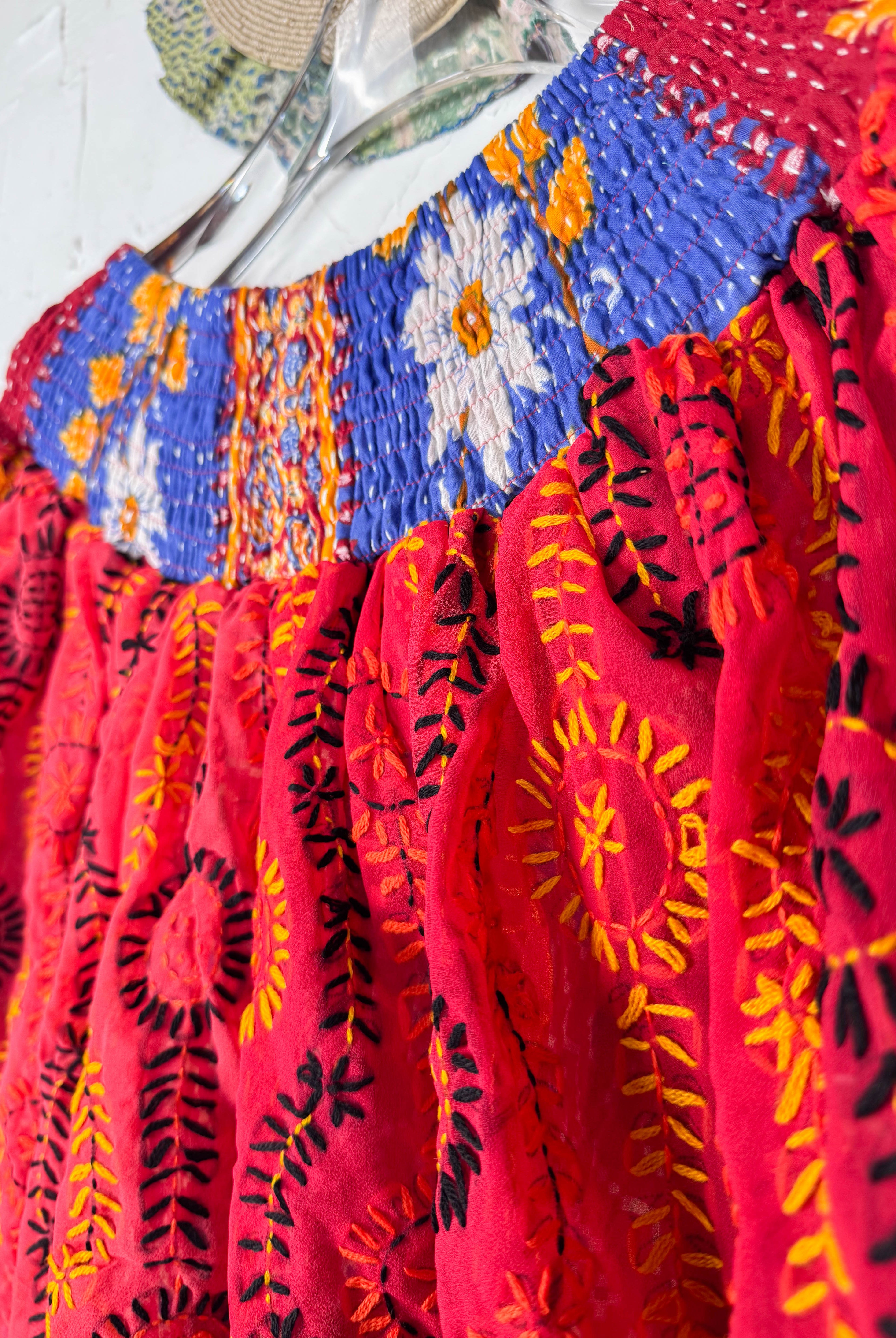 Paisley embroidered pants- Love Protect Sustain