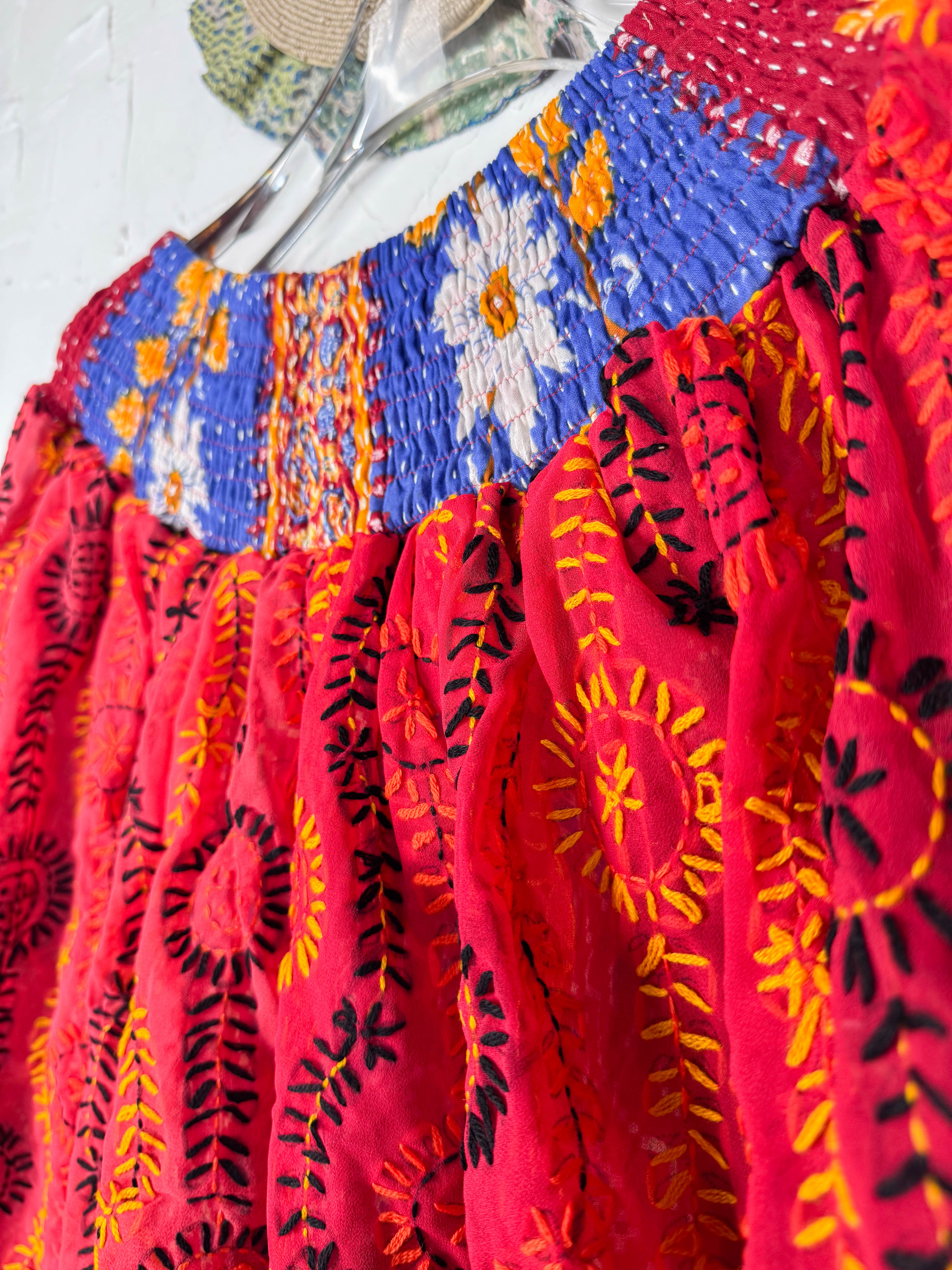 Paisley embroidered pants- Love Protect Sustain