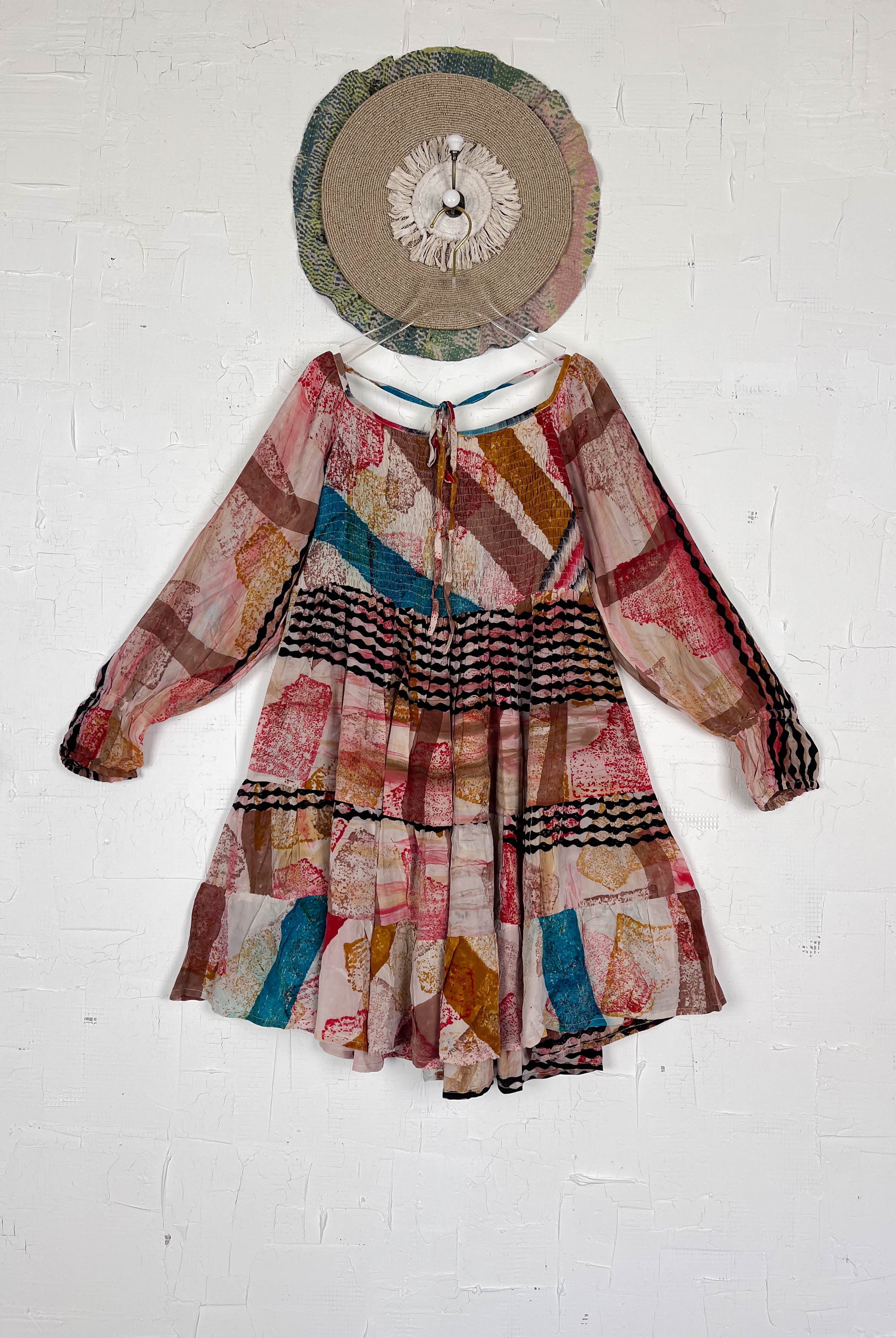 Patchwork Silk dress - Love Protect Sustain