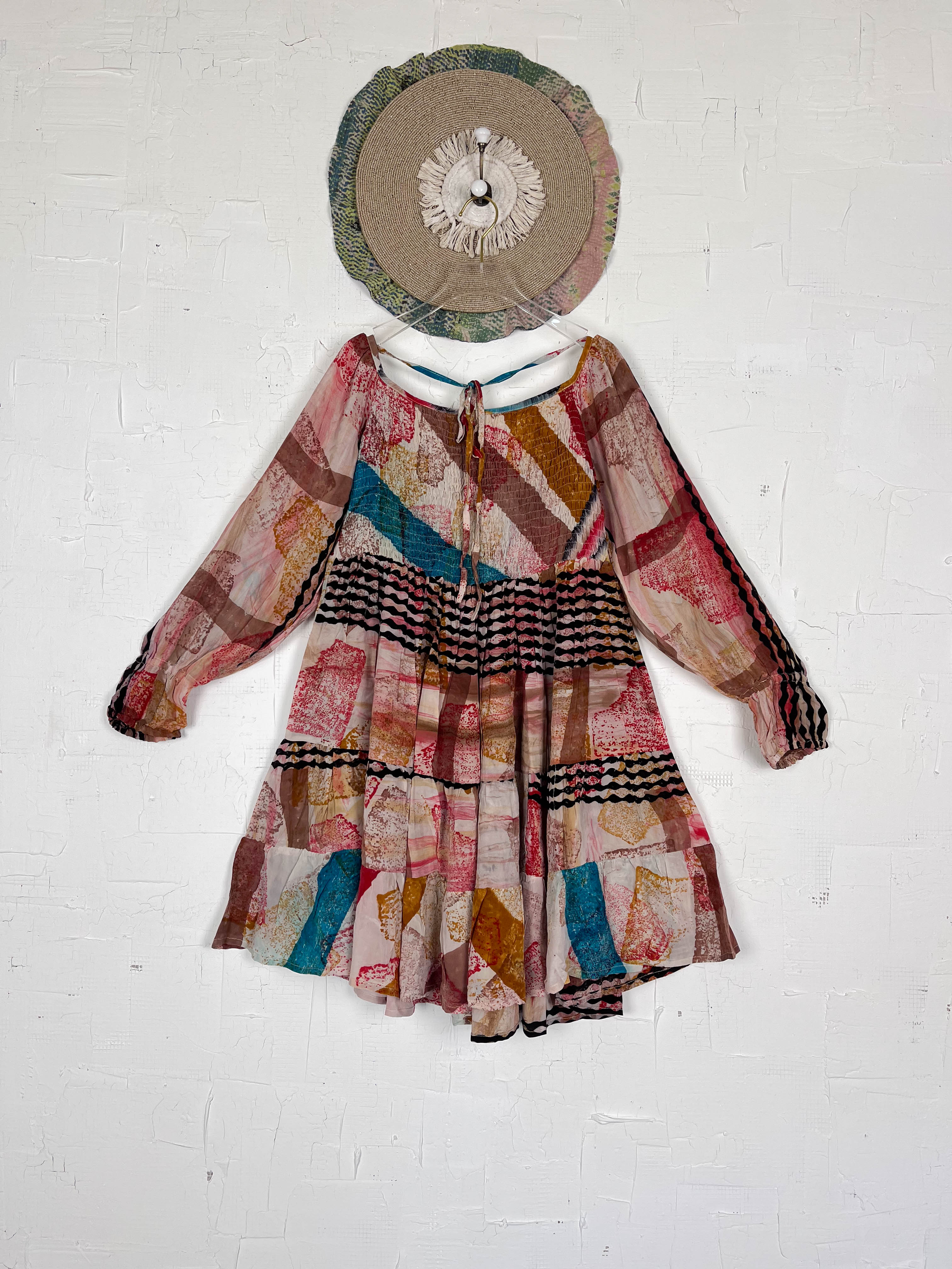 Patchwork Silk dress - Love Protect Sustain