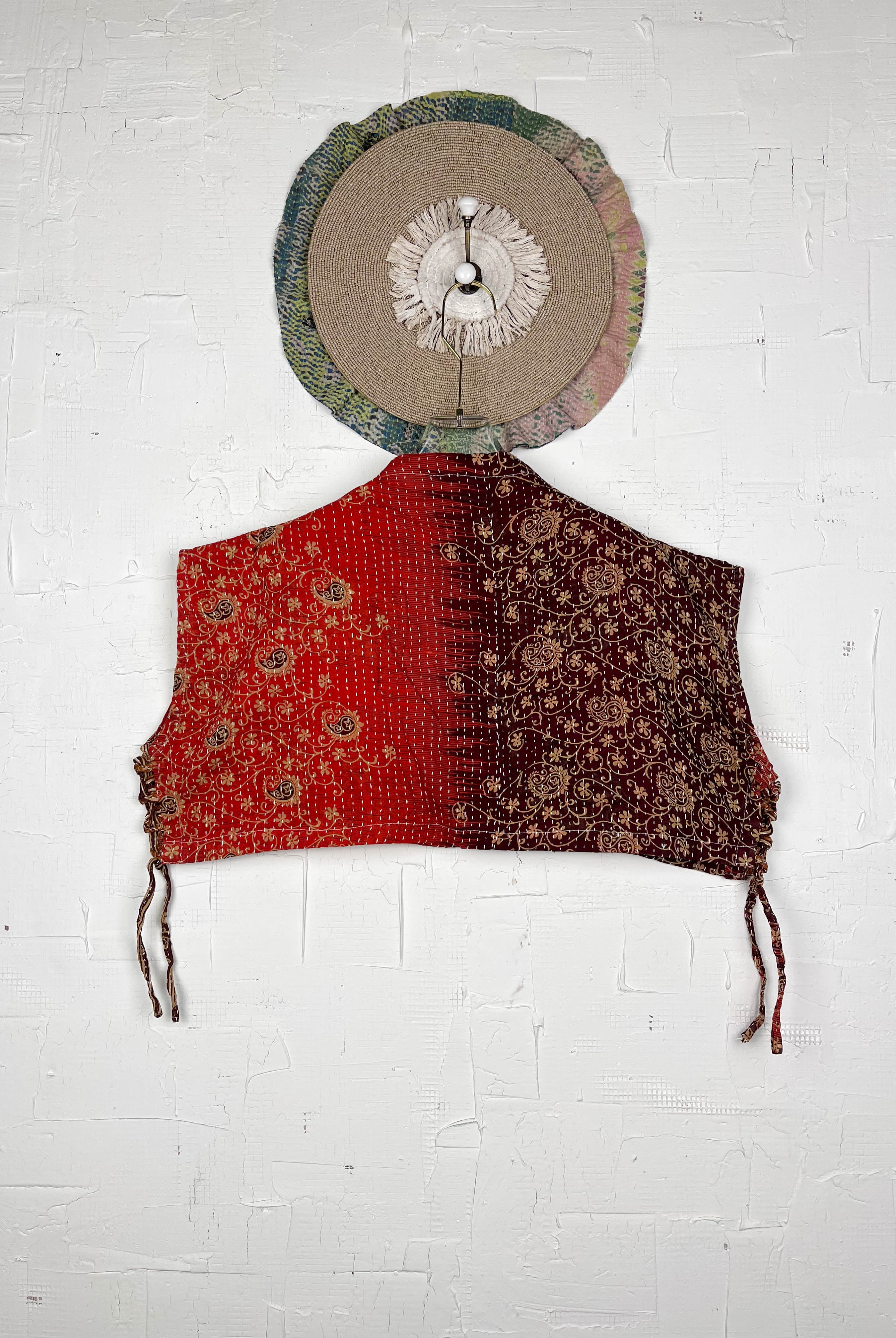 Patchwork crop top - Love Protect Sustain