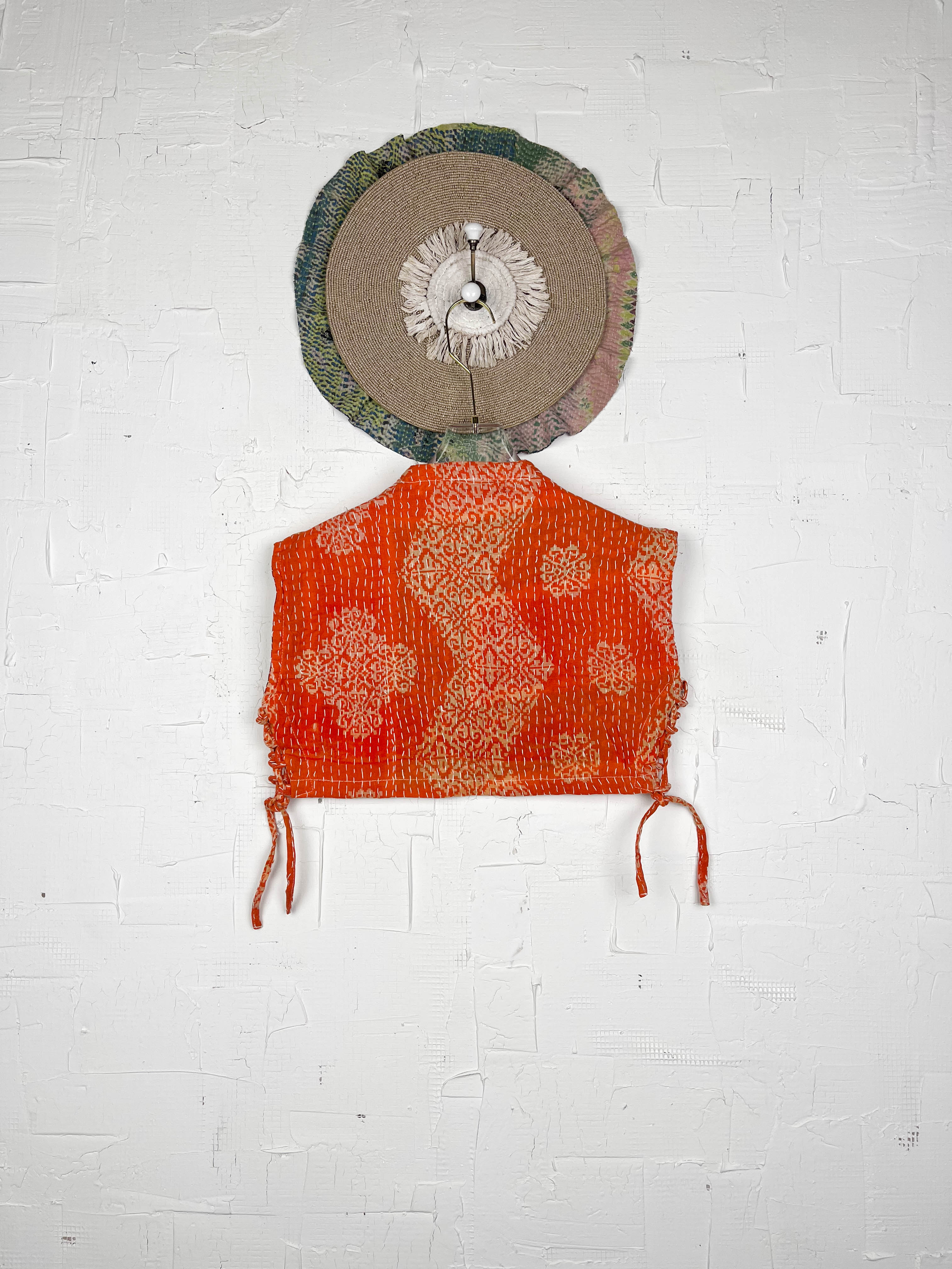 Patchwork crop top - Love Protect Sustain