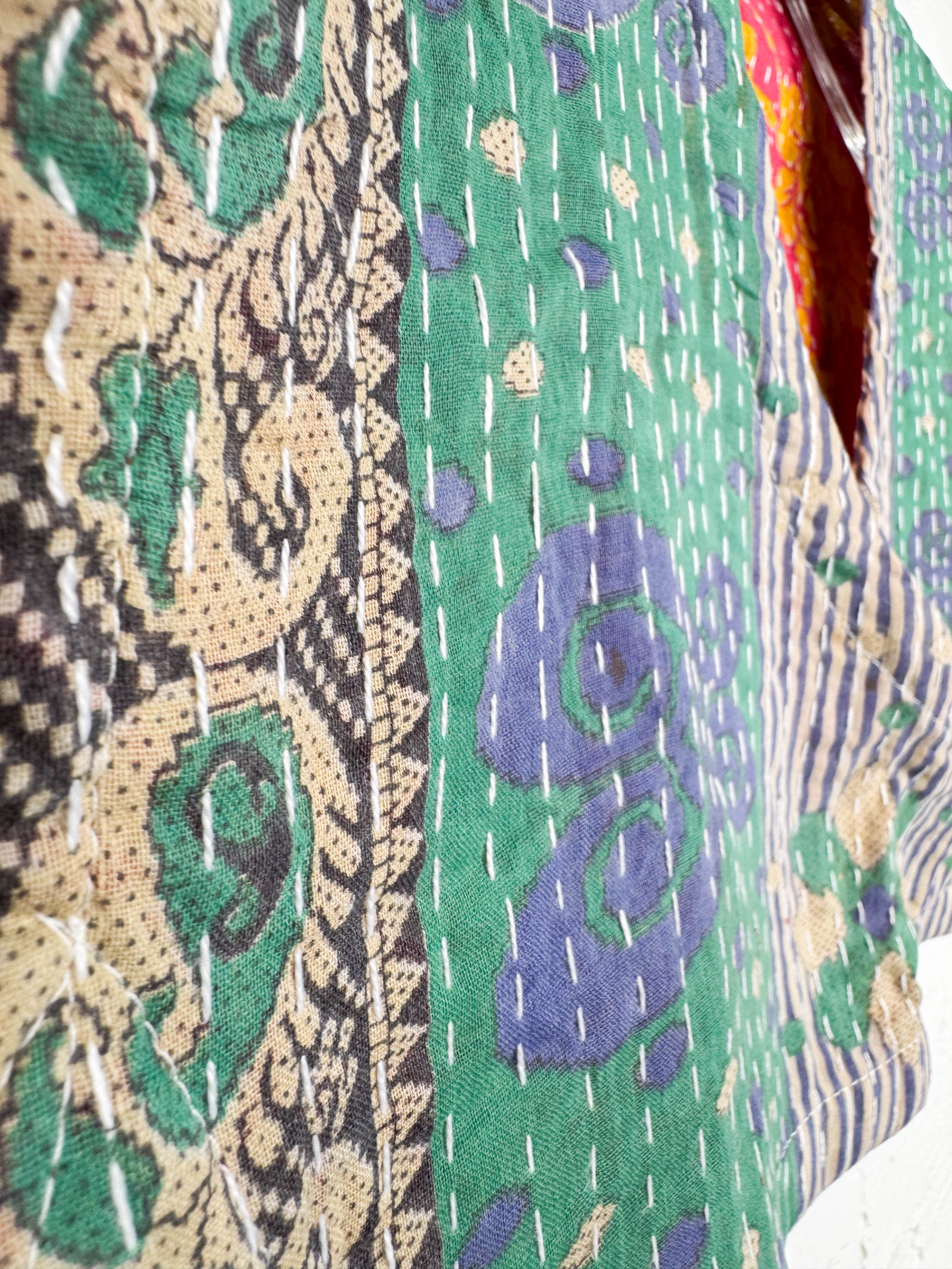 Patchwork crop top - Love Protect Sustain