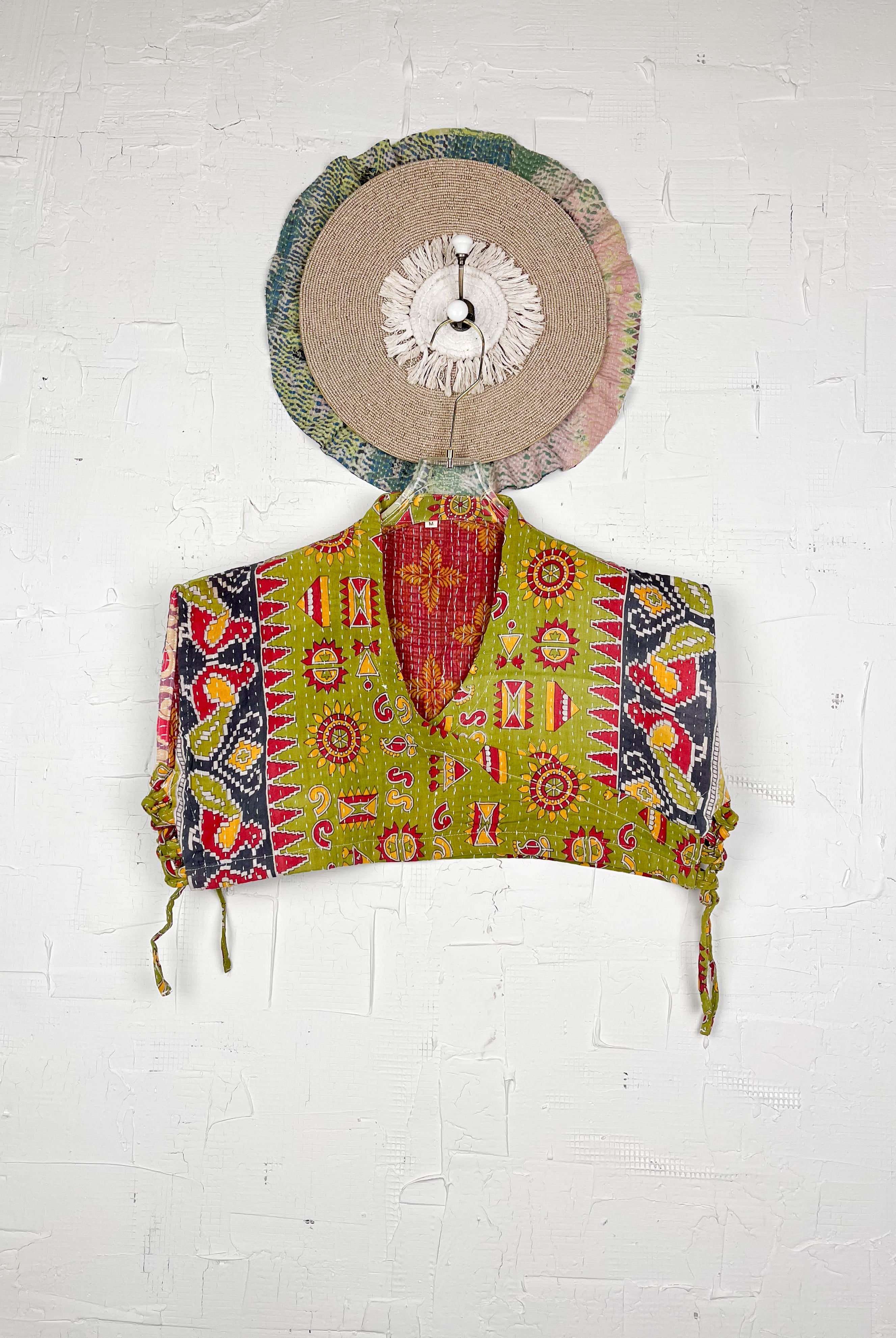 Patchwork crop top - Love Protect Sustain