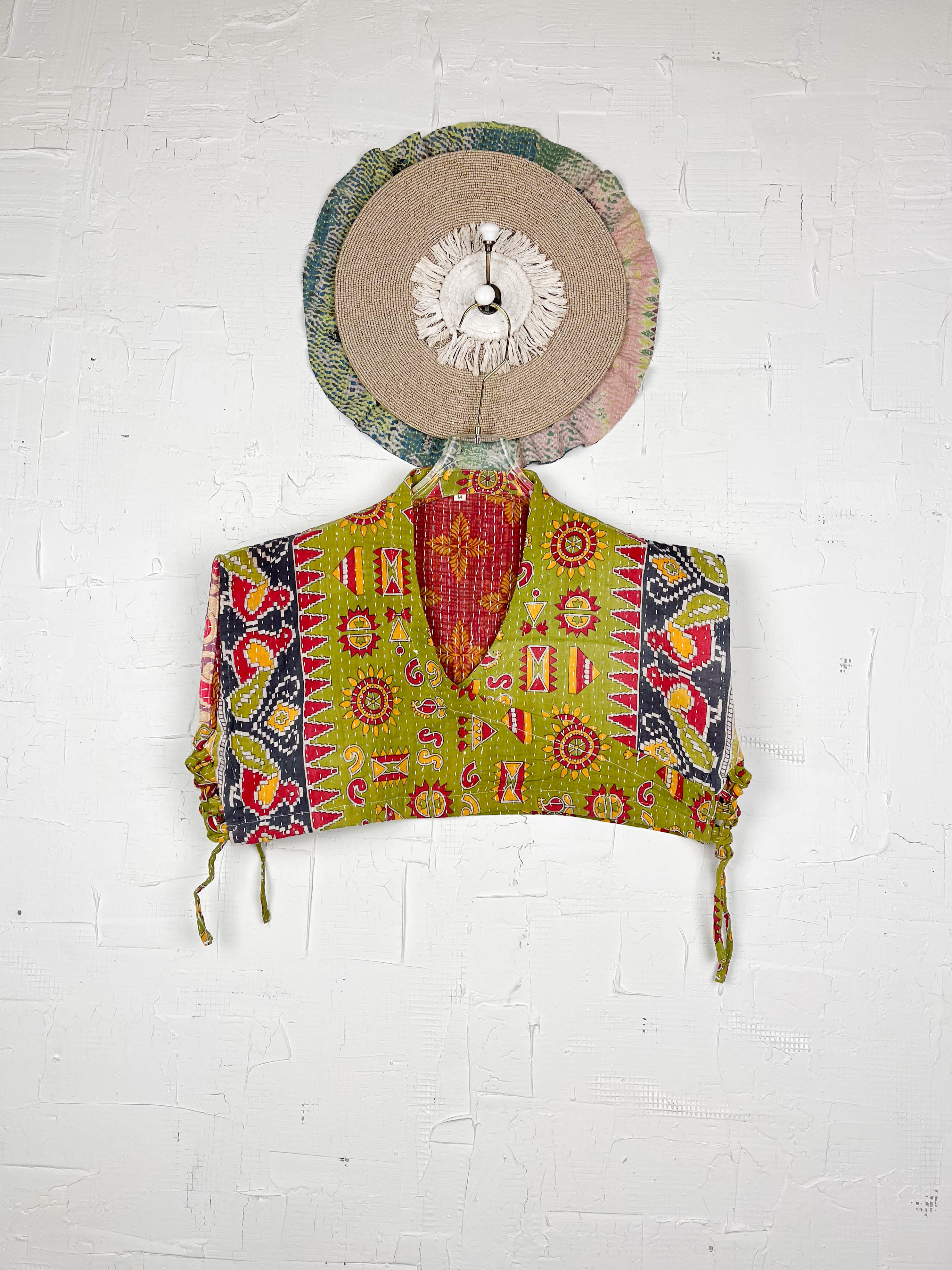 Patchwork crop top - Love Protect Sustain