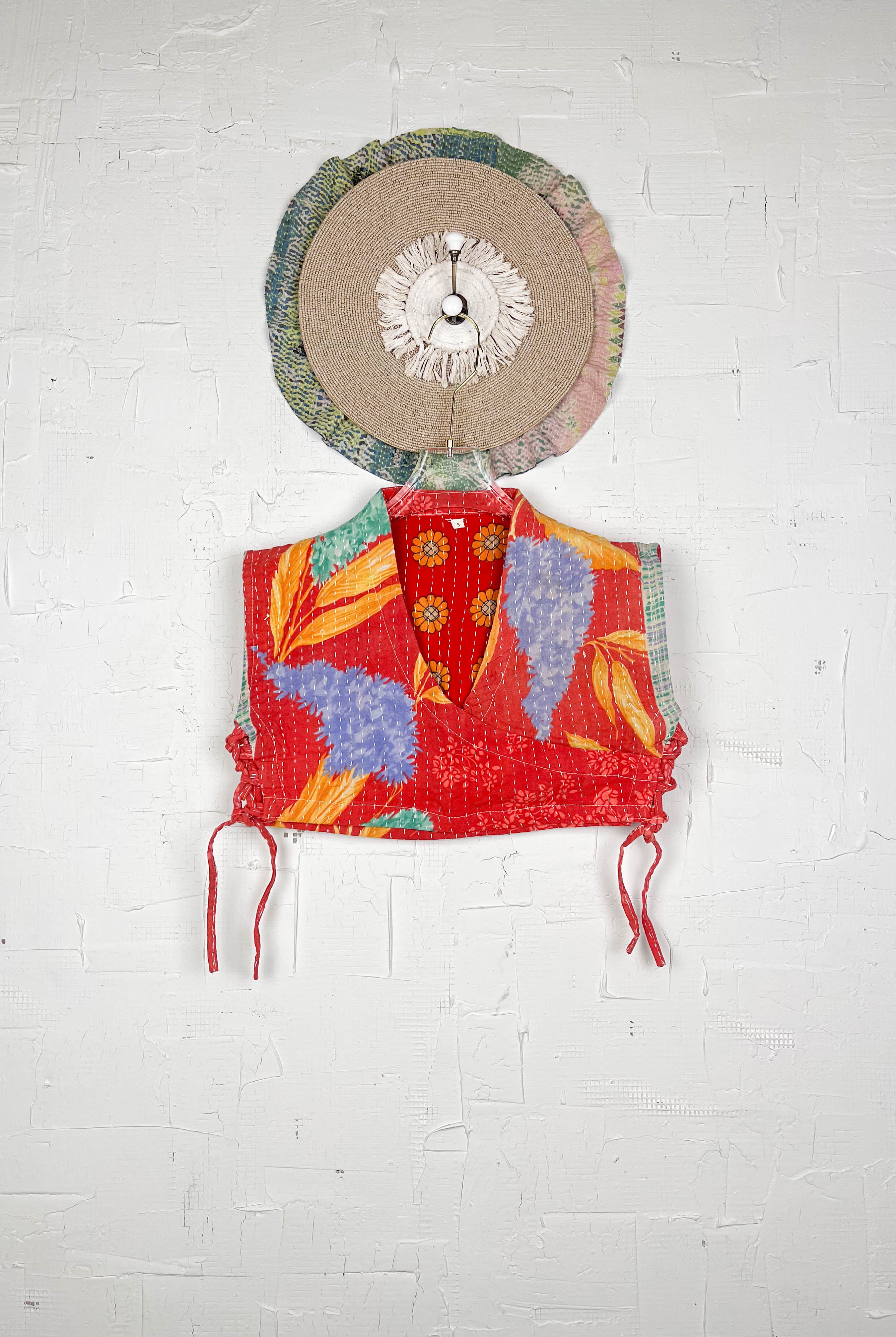 Patchwork crop top - Love Protect Sustain