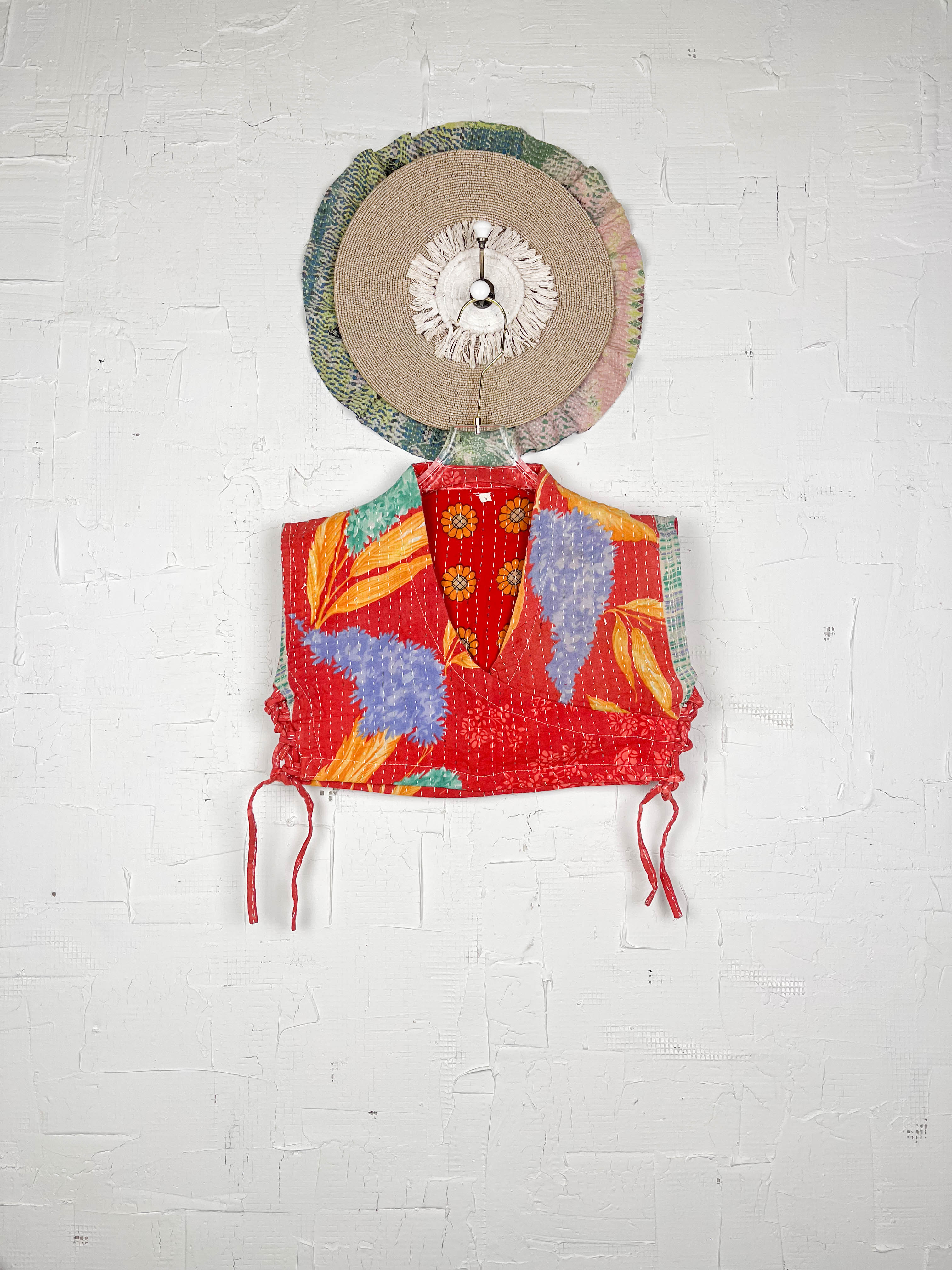 Patchwork crop top - Love Protect Sustain